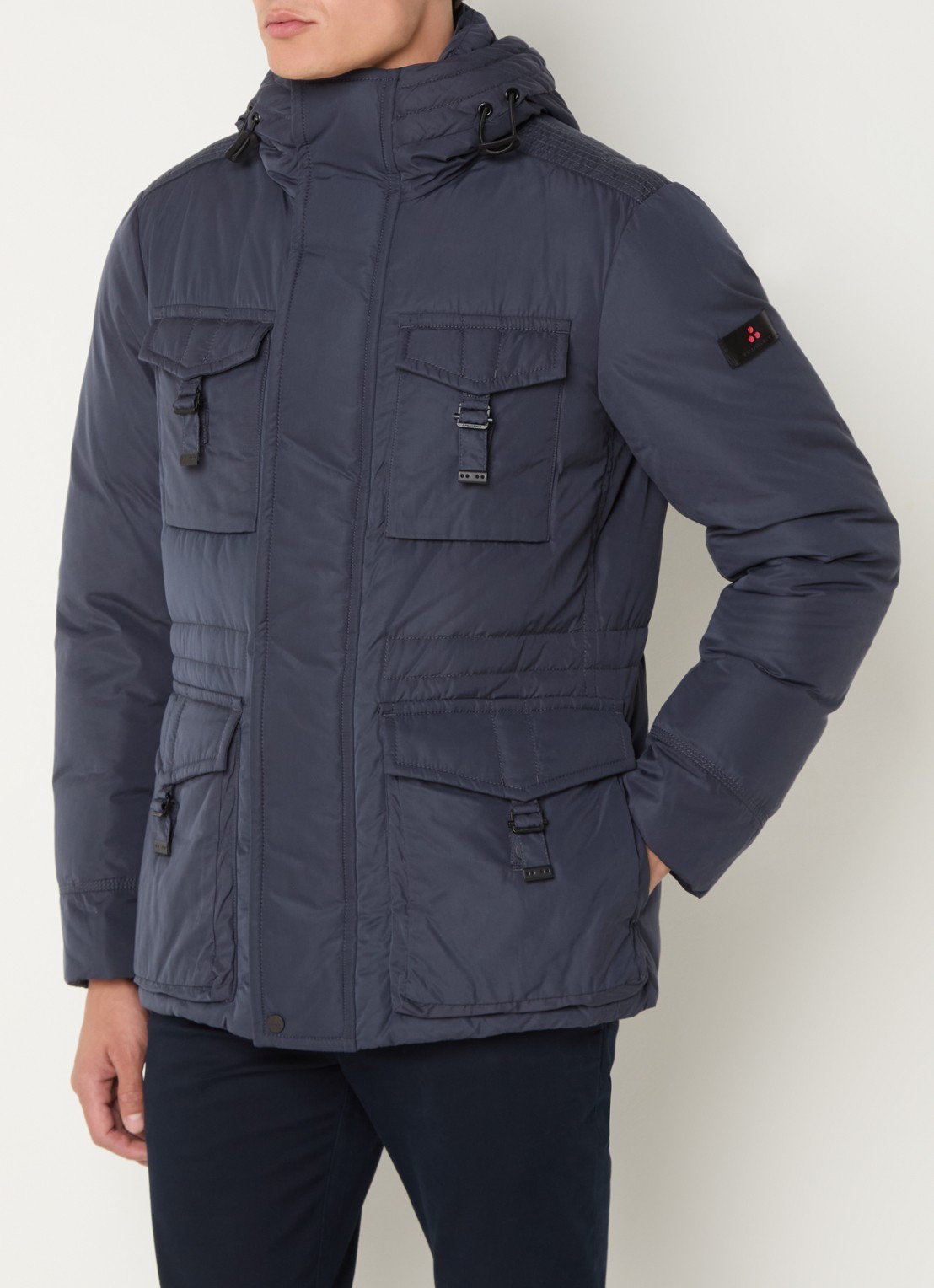 Peuterey Aiptek gewatteerde parka met donsvulling en capuchon - detail 2 indigo
