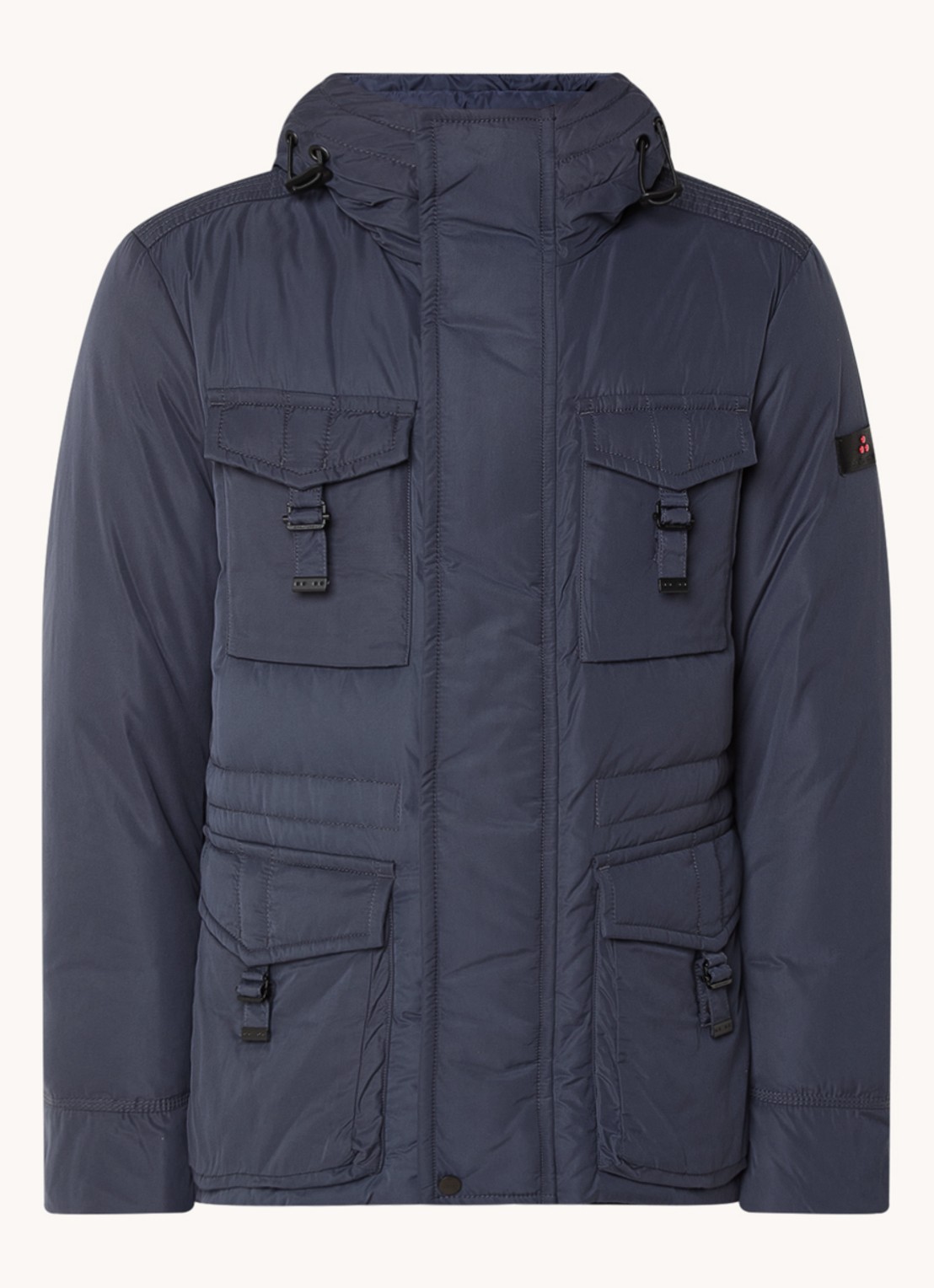 Peuterey Aiptek gewatteerde parka met donsvulling en capuchon - voorkant 3 indigo