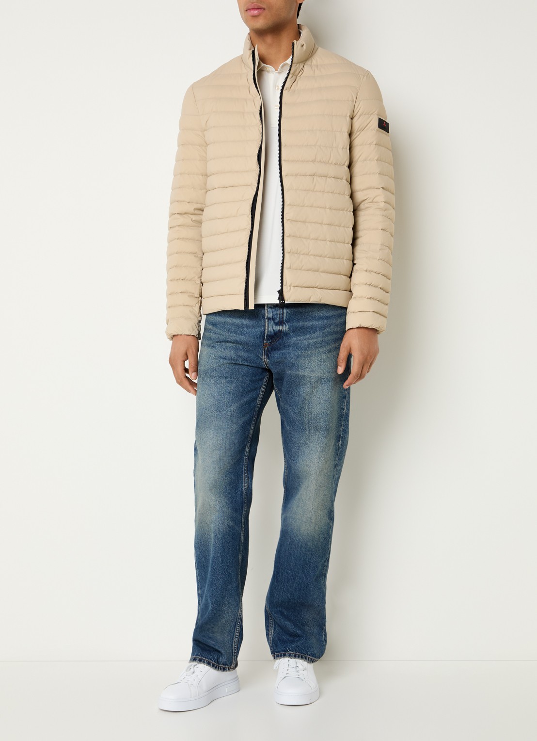 Peuterey Flobots gewatteerd jack met ritszakken - voorkant 2 beige