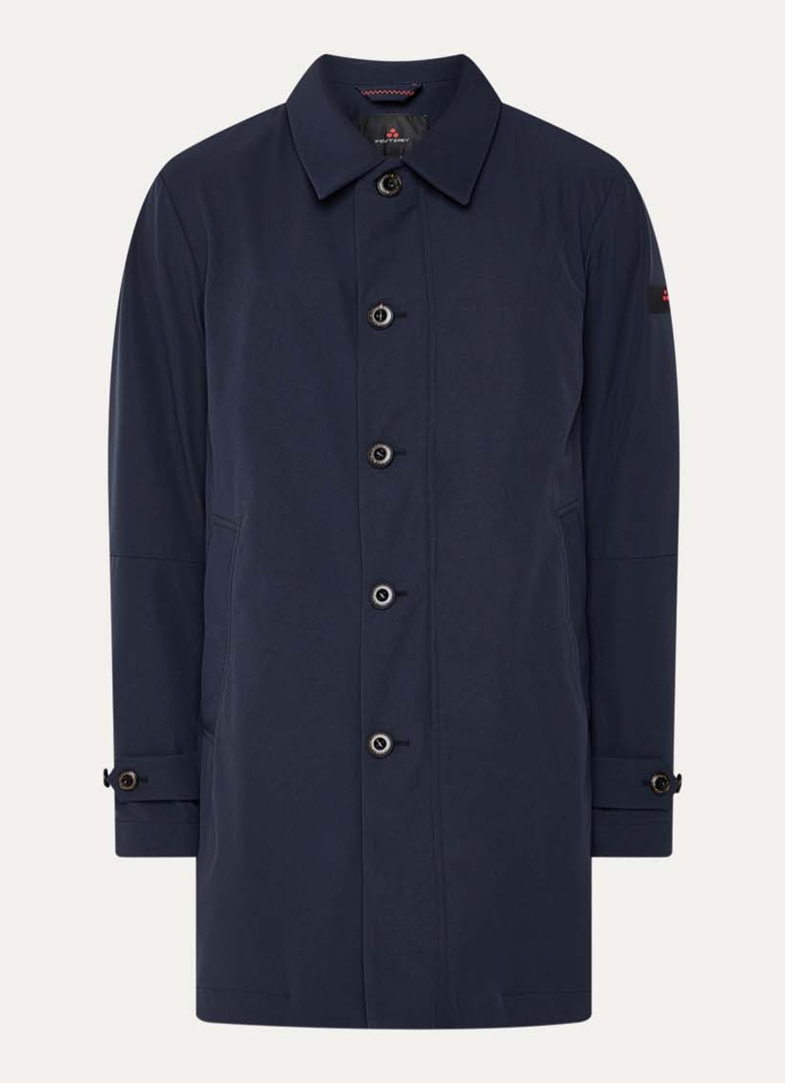 Peuterey Garretson trenchcoat met steekzakken - voorkant 3 donkerblauw