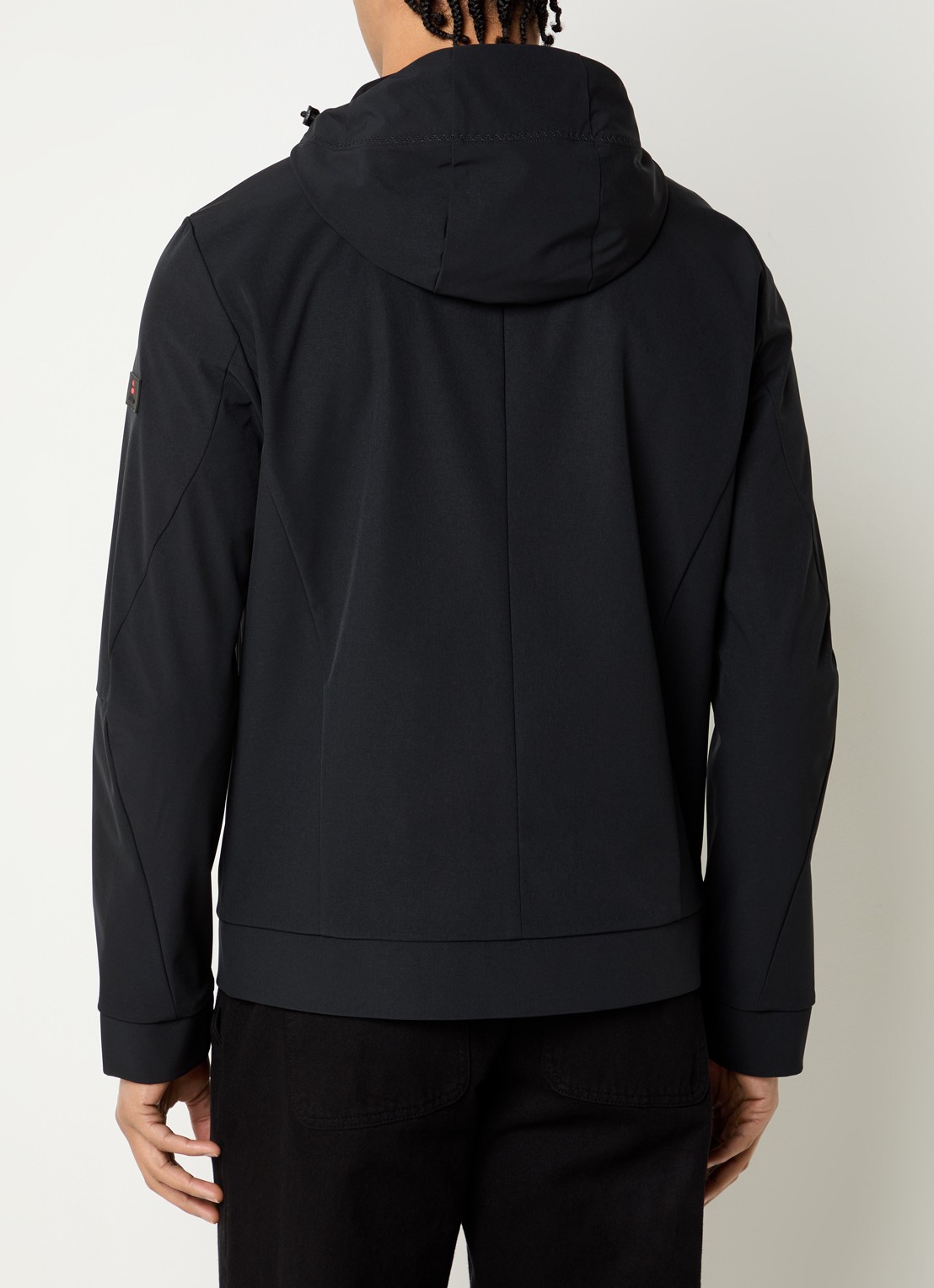 Peuterey Helgo softshell jack met capuchon - achterkant 4 zwart
