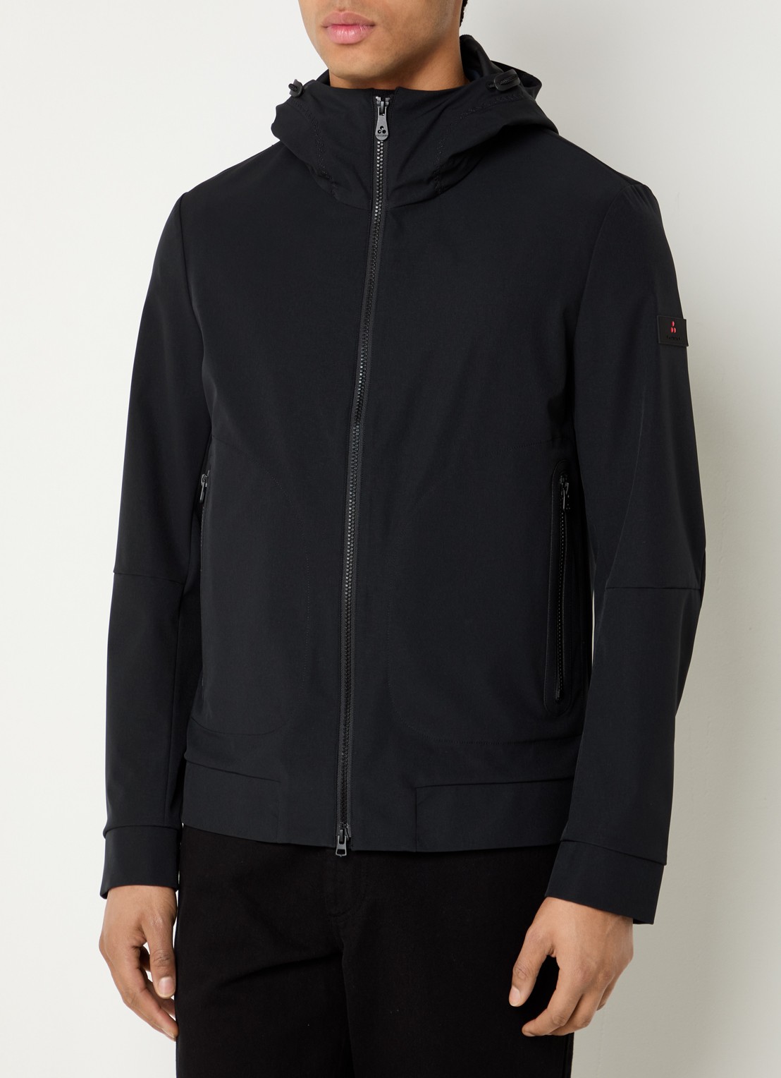 Peuterey Helgo softshell jack met capuchon - detail 3 zwart
