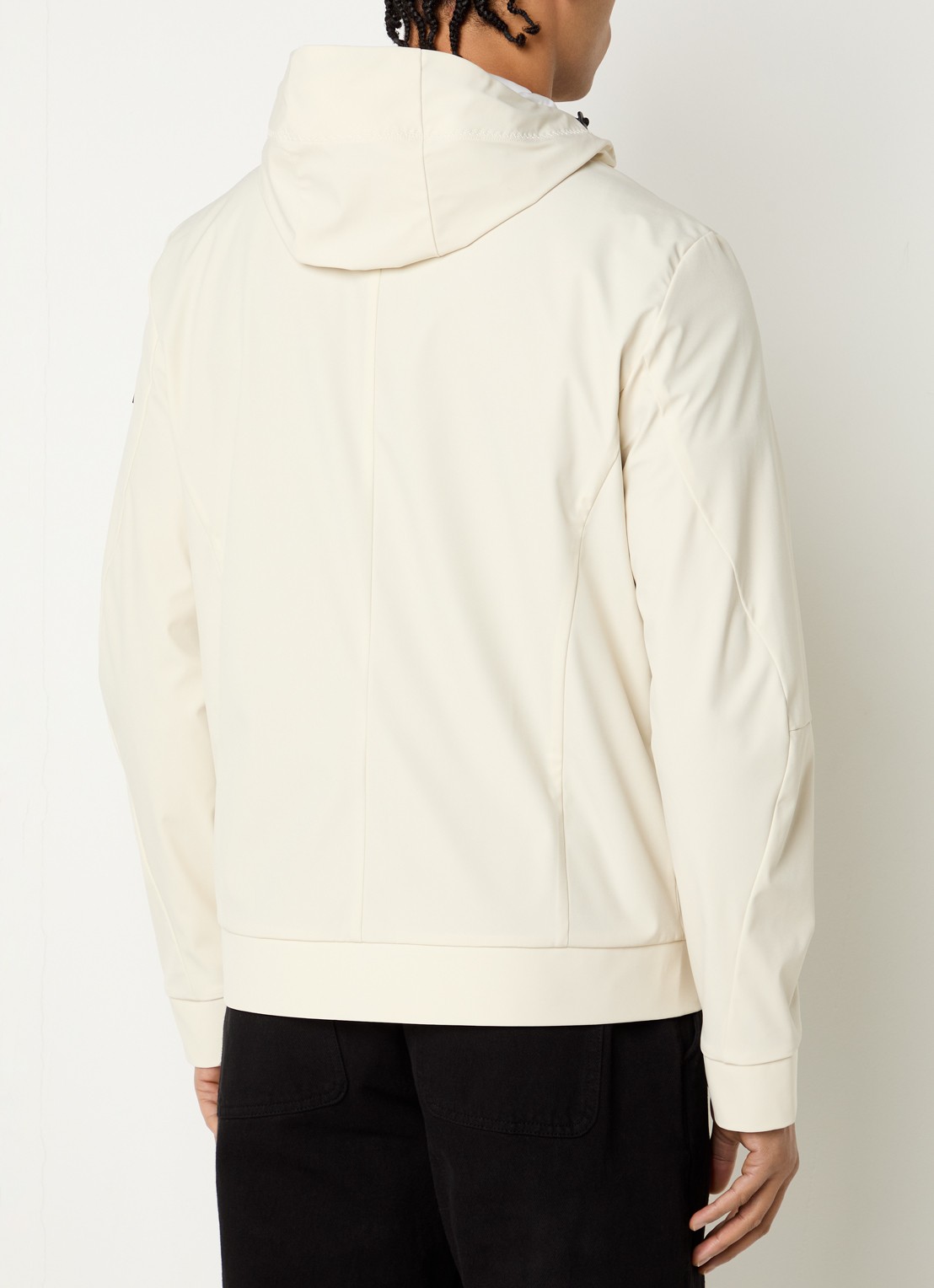 Peuterey Helgo softshell jack met capuchon - achterkant beige