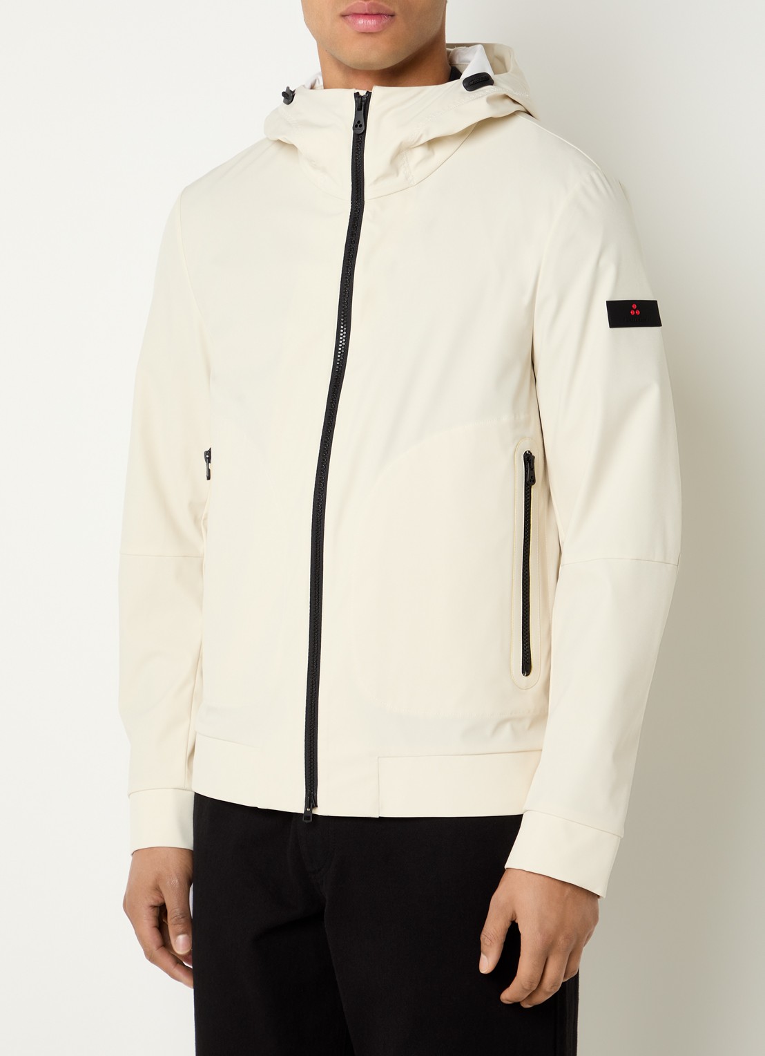 Peuterey Helgo softshell jack met capuchon - detail 4 beige