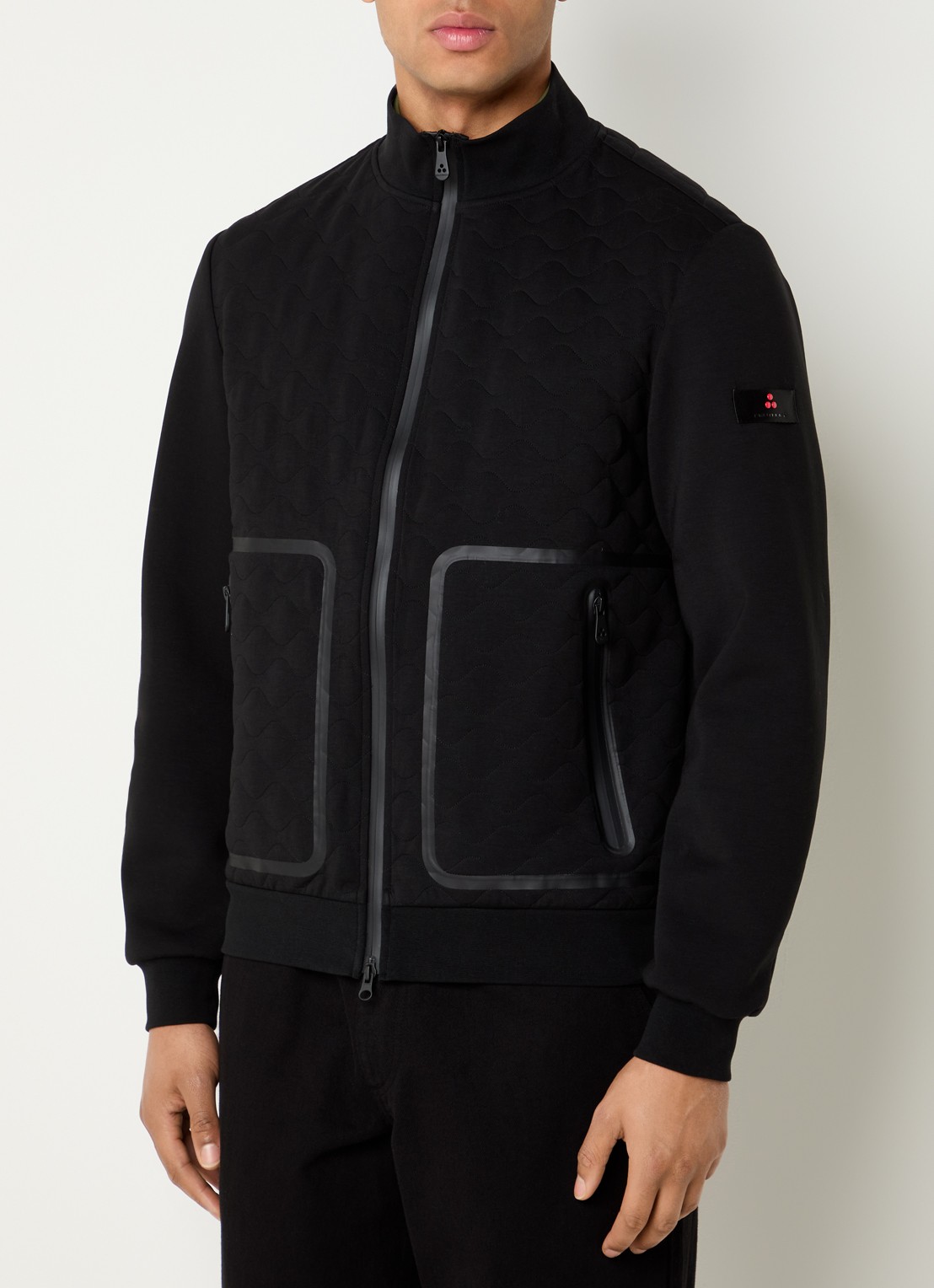 Peuterey Kyarr jack met quilt patroon - detail 4 zwart