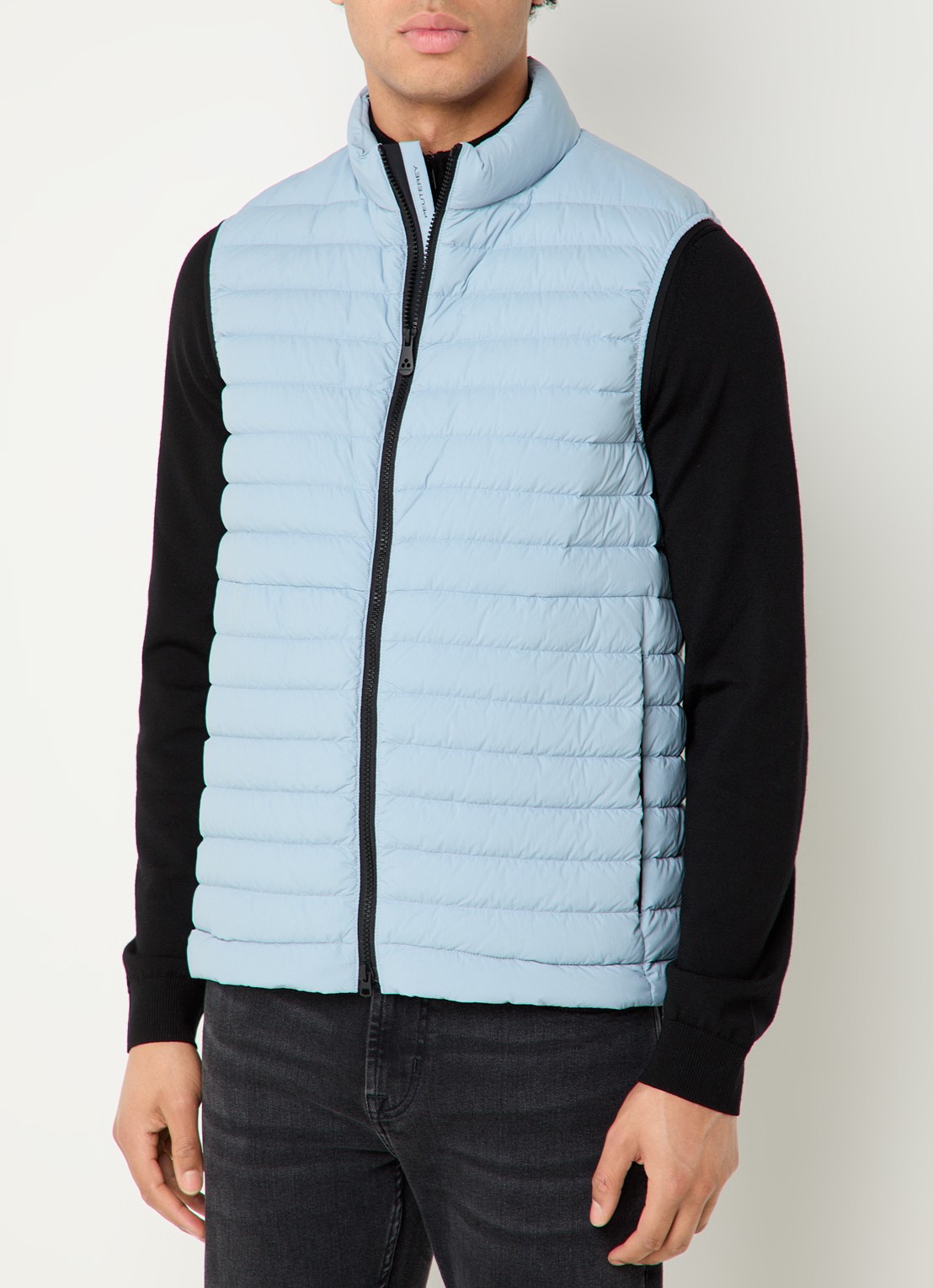 Peuterey Moise gewatteerde bodywarmer met donsvulling - detail 4 lichtblauw