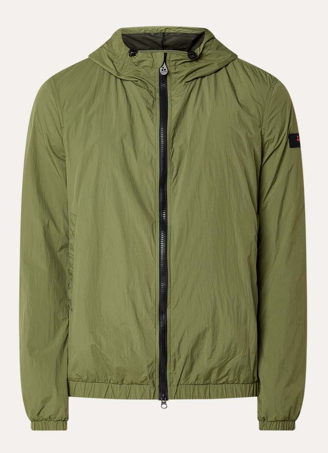 Peuterey Nigle windjack met capuchon  - voorkant legergroen