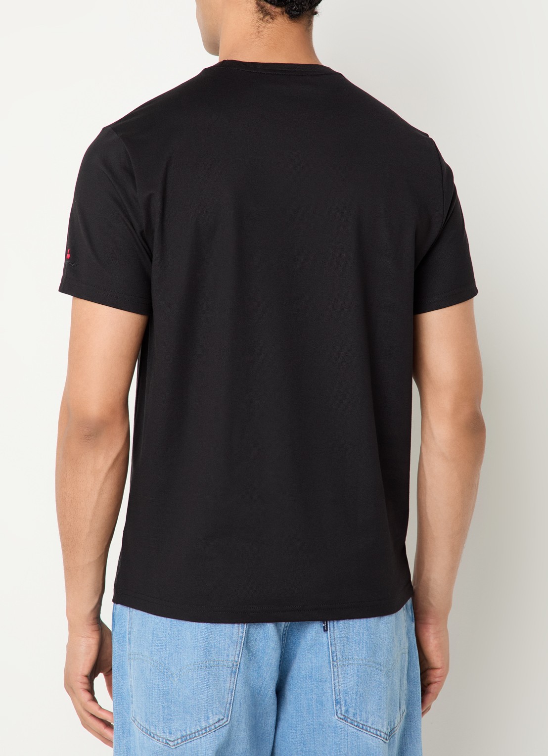 Peuterey Zole T-shirt met in zijdeblend - achterkant zwart