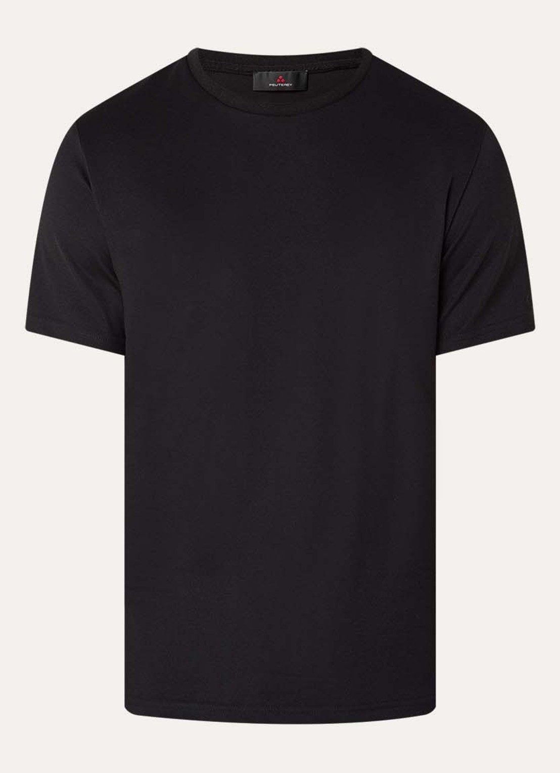 Peuterey Zole T-shirt met in zijdeblend - voorkant 2 zwart