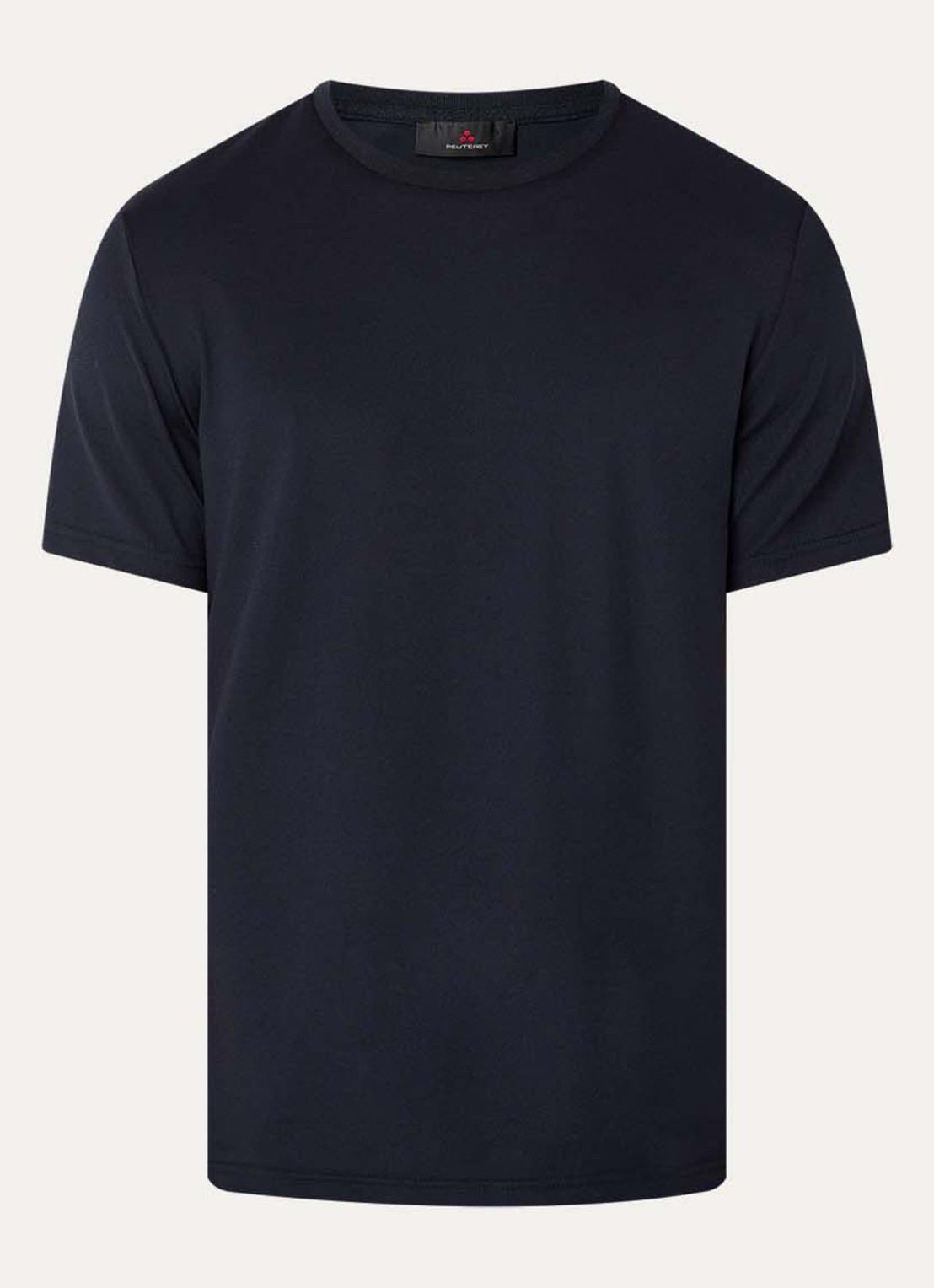 Peuterey Zole T-shirt met in zijdeblend - voorkant donkerblauw