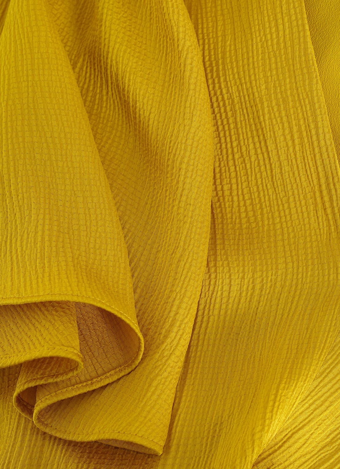 Phase Eight Abbie midi wikkeljurk met V-hals en ceintuur - detail 5 okergeel