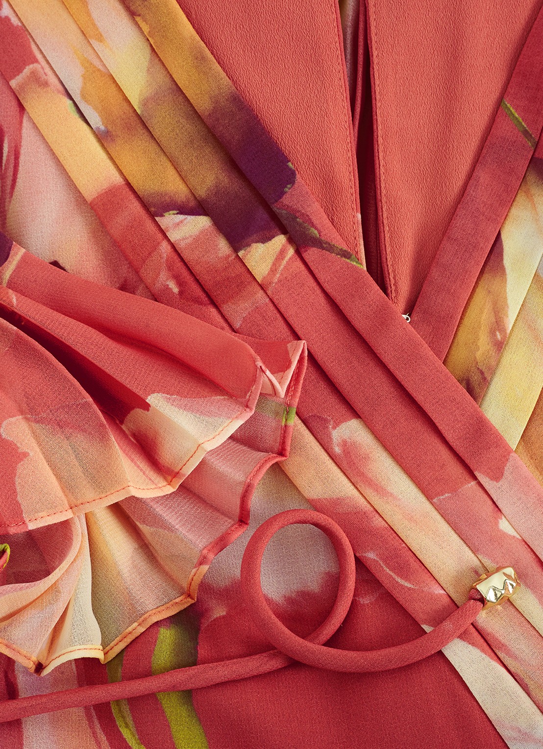 Phase Eight Abigail maxi jurk met bloemenprint - detail 8 koraal