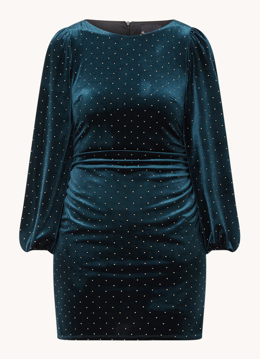 Phase Eight Adele Studded Velvet Dark Teal - voorkant 3 blauw