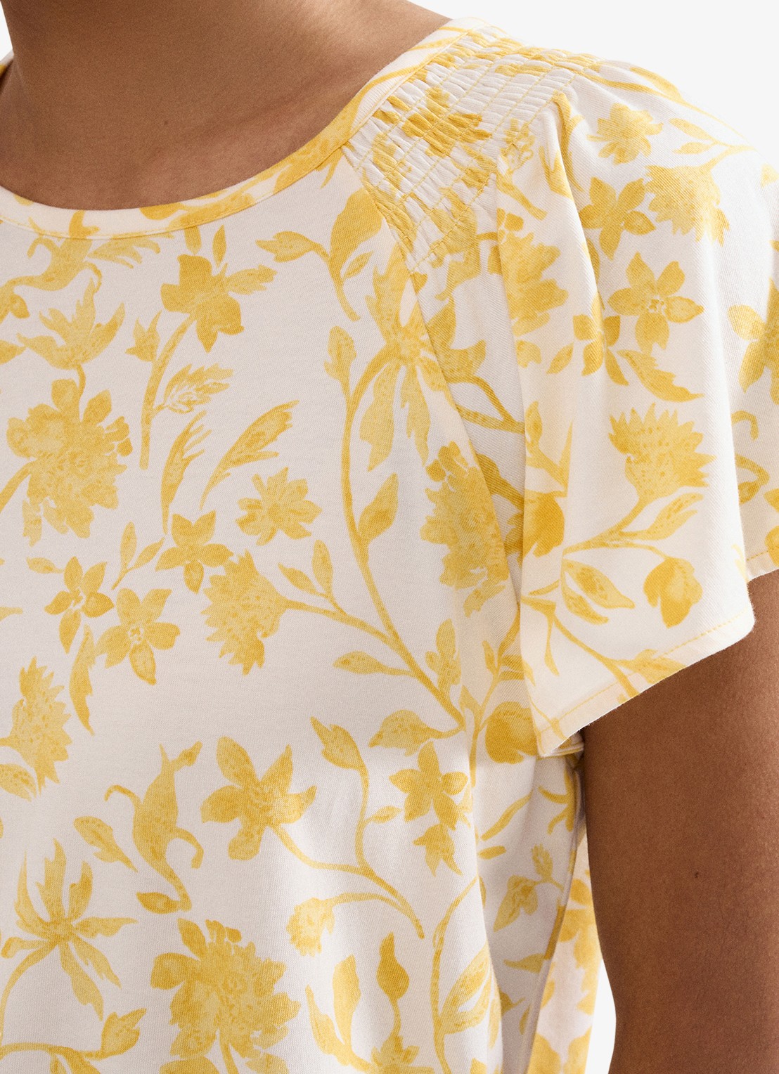 Phase Eight Adeline top met bloemenprint - detail 3 geel