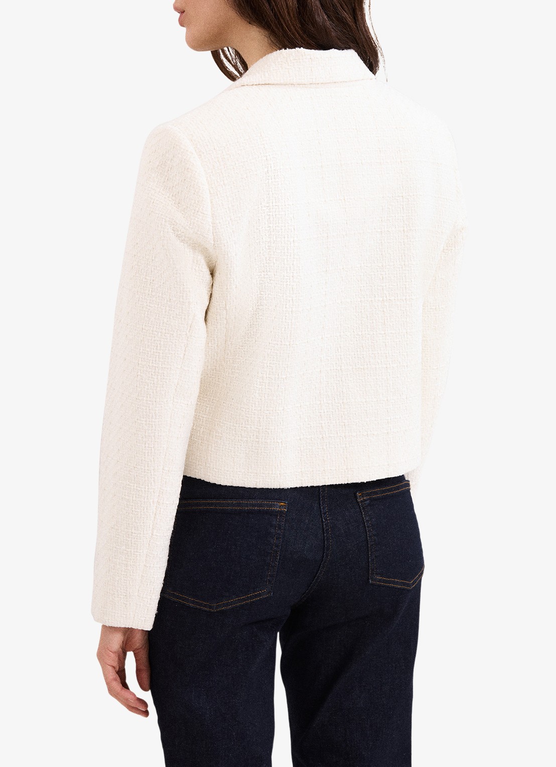 Phase Eight Adria blazer met klepzakken - achterkant ivory