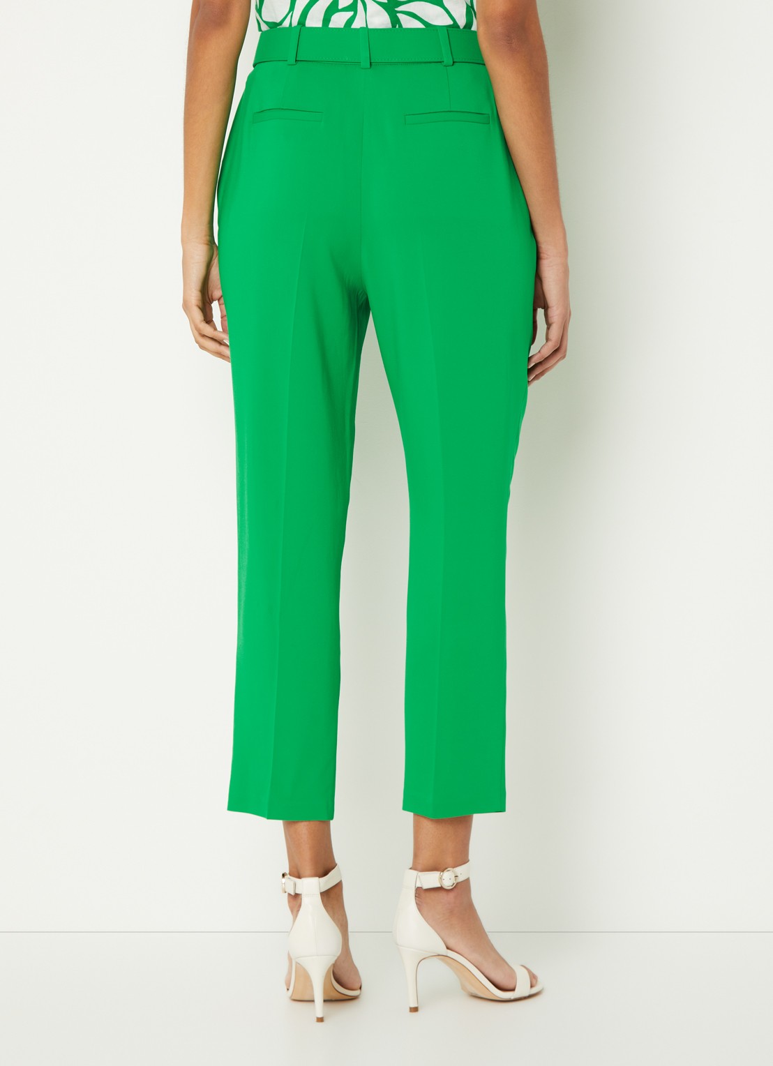 Phase Eight Adria high waist slim fit pantalon met ceintuur - achterkant groen