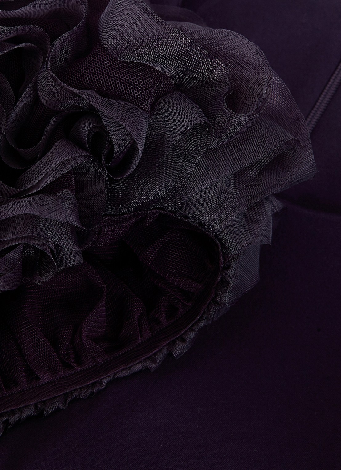 Phase Eight Aida mini jurk met pofmouw - detail 6 aubergine