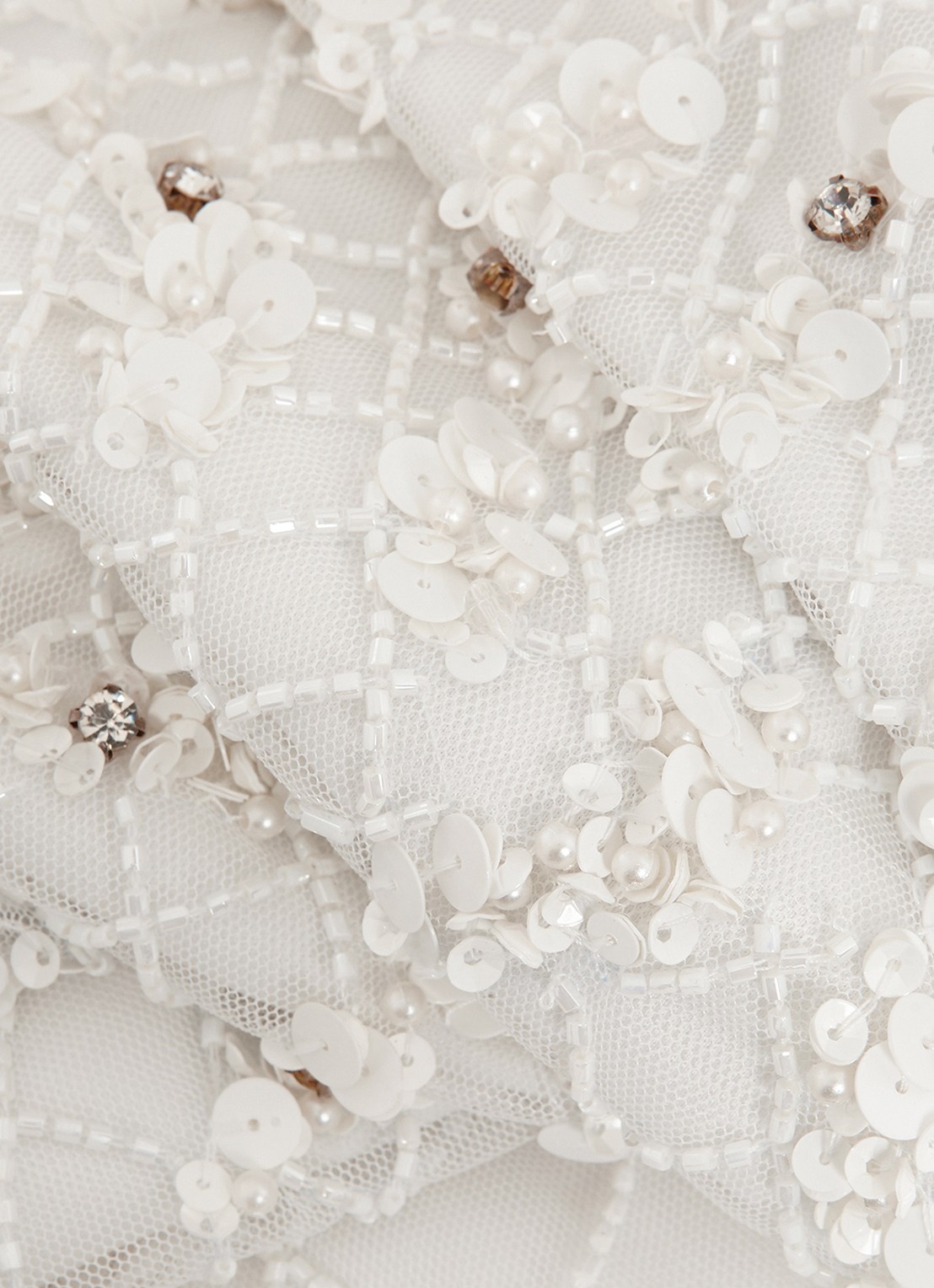 Phase Eight Alexia maxi jurk met studs - detail 6 gebroken wit