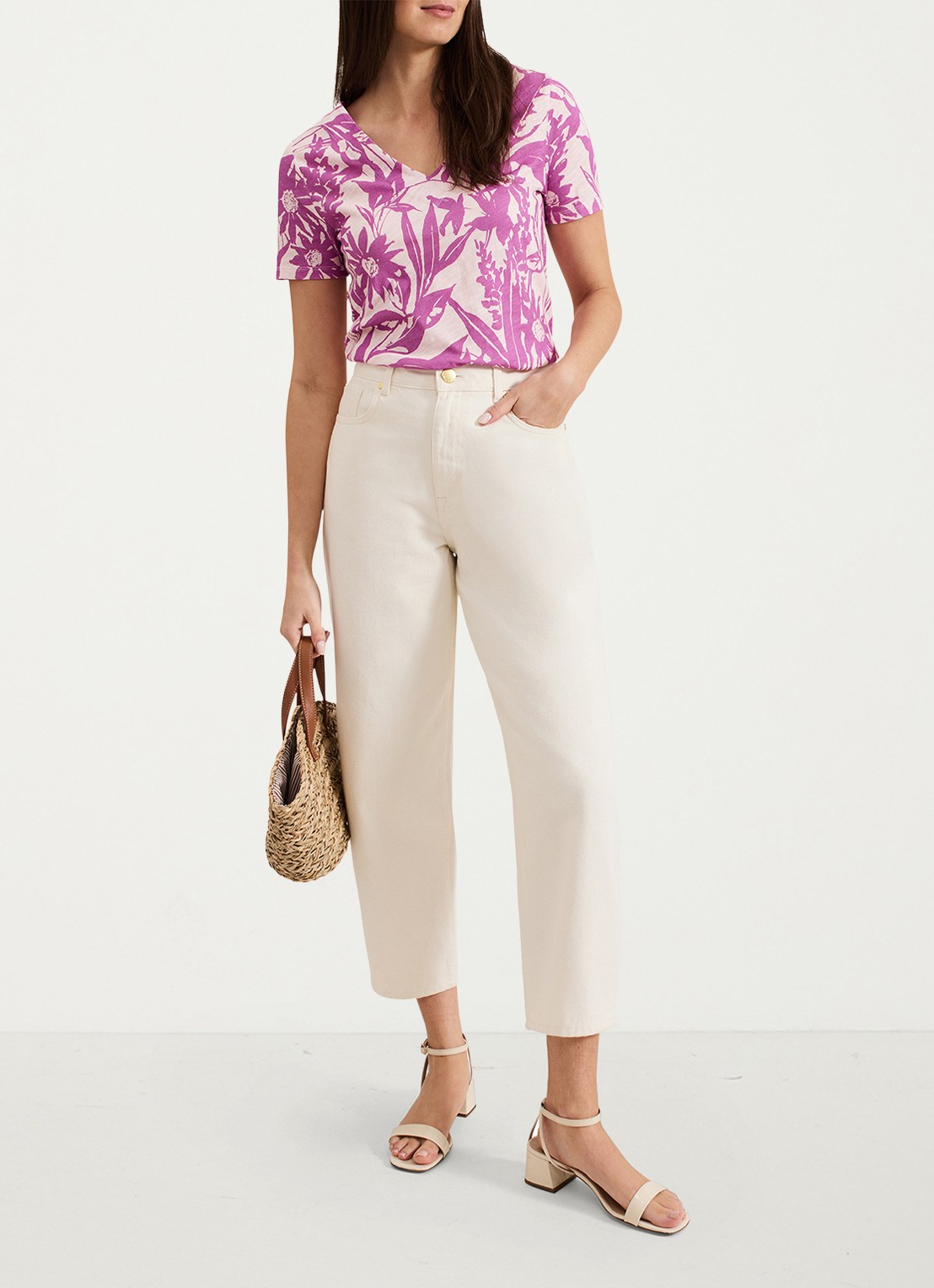 Phase Eight Alice T-shirt met bloemenprint - voorkant 7 paars