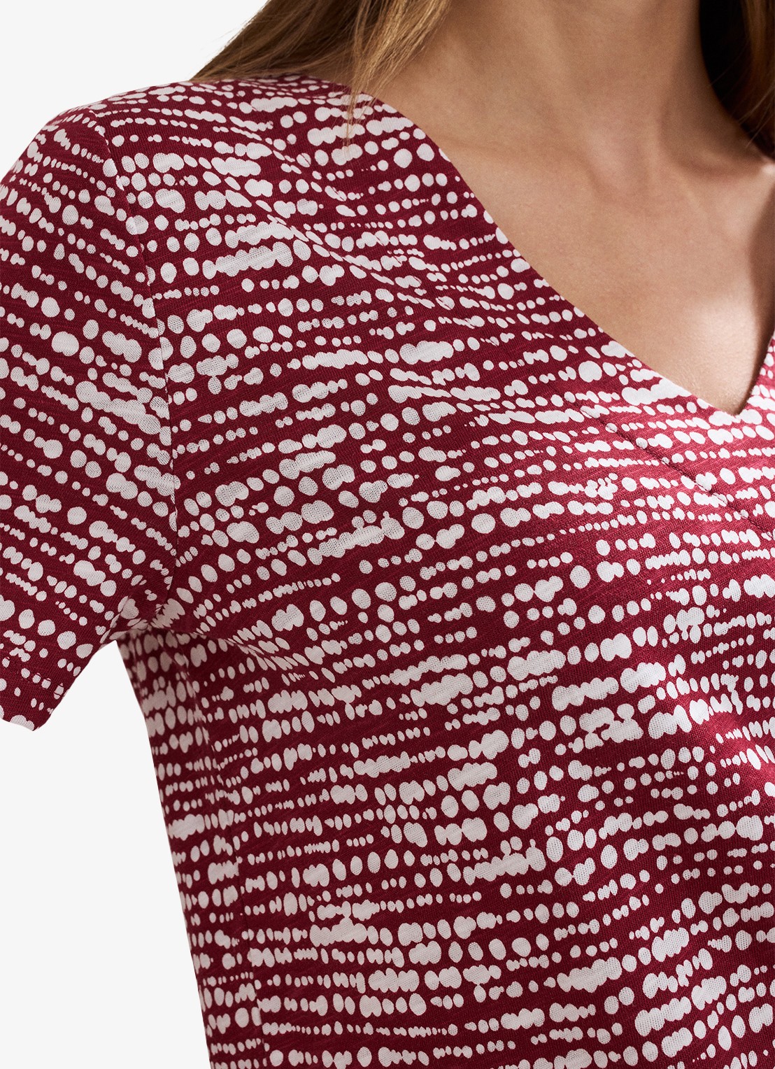 Phase Eight Alice T-shirt met print - detail 5 bordeauxrood