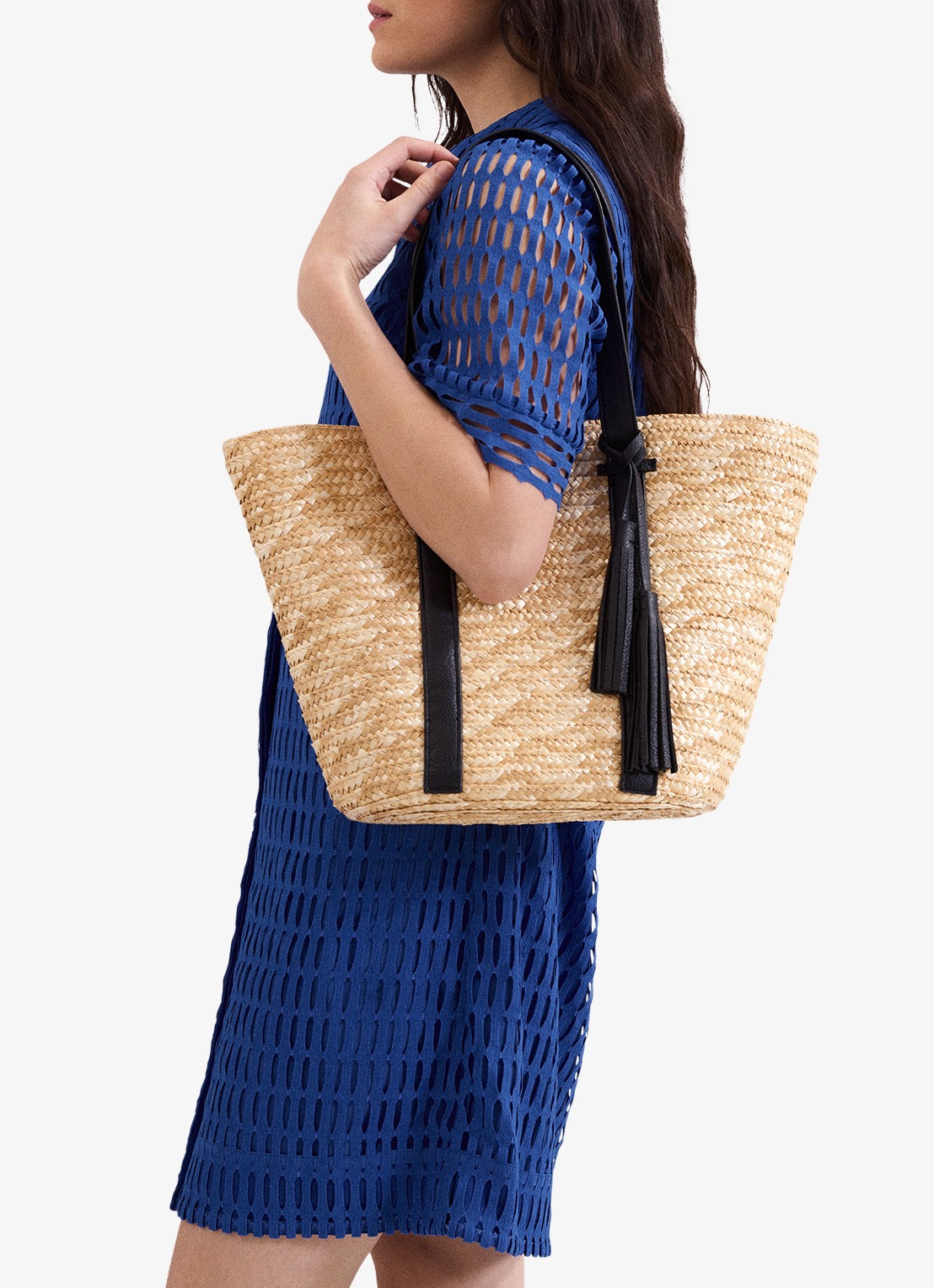 Phase Eight Alina mini jurk met opengewerkt dessin - detail 5 blauw