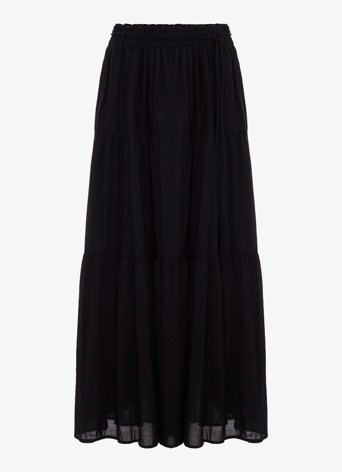 Phase Eight Alva maxi rok met plooien - voorkant zwart