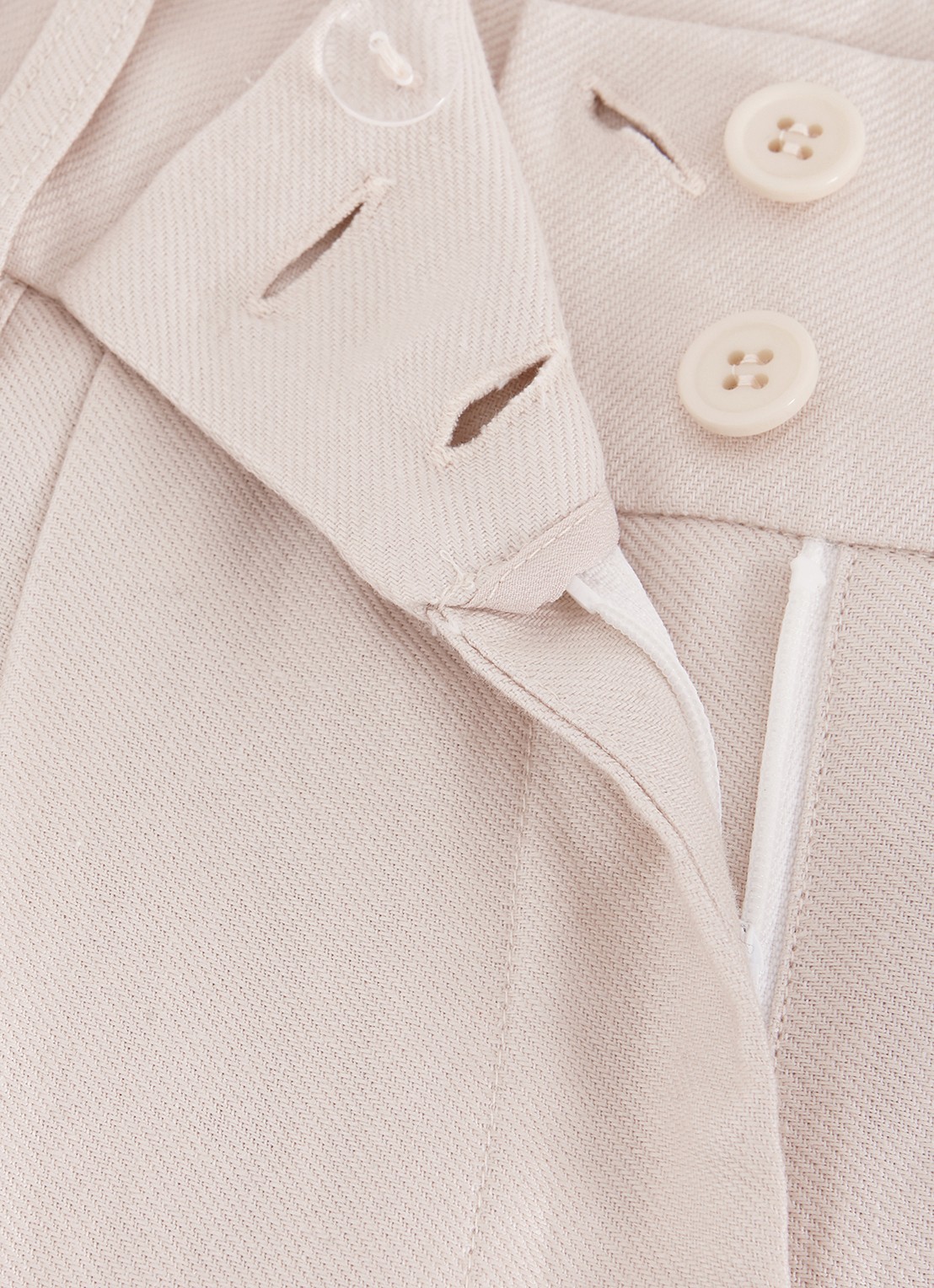 Phase Eight Amble mid waist wide fit pantalon met steekzakken - detail 5 creme