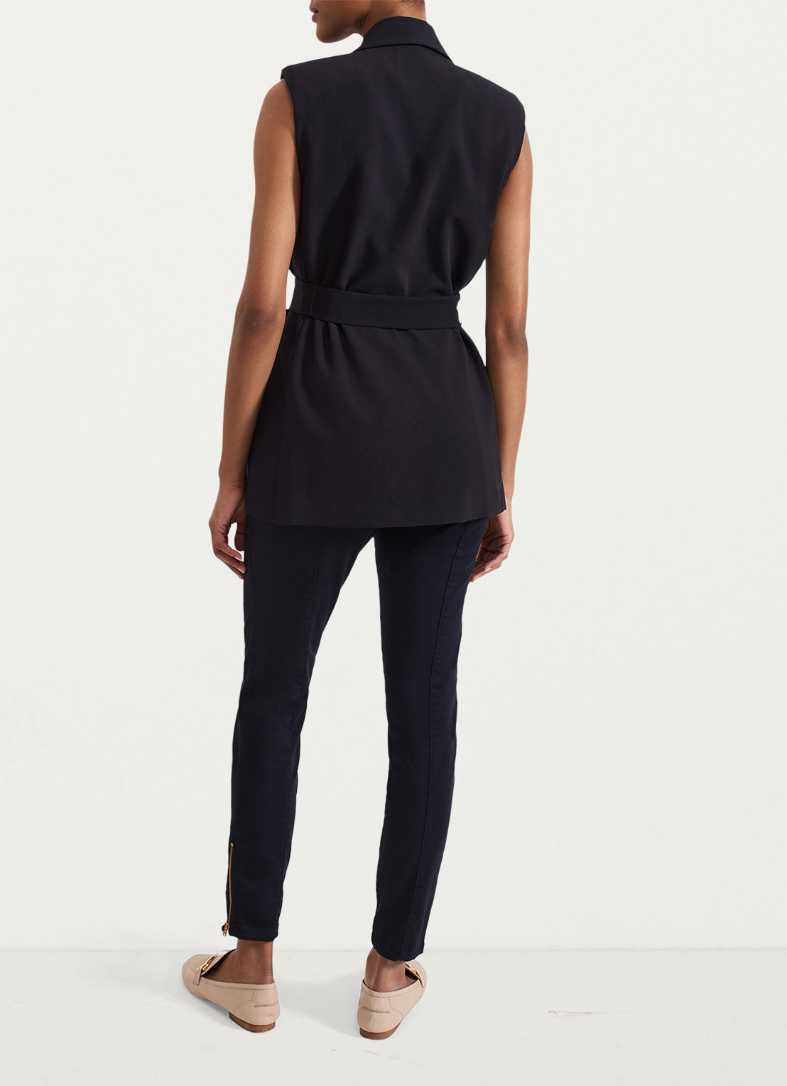 Phase Eight Amina high waist cropped skinny broek - achterkant 3 indigo