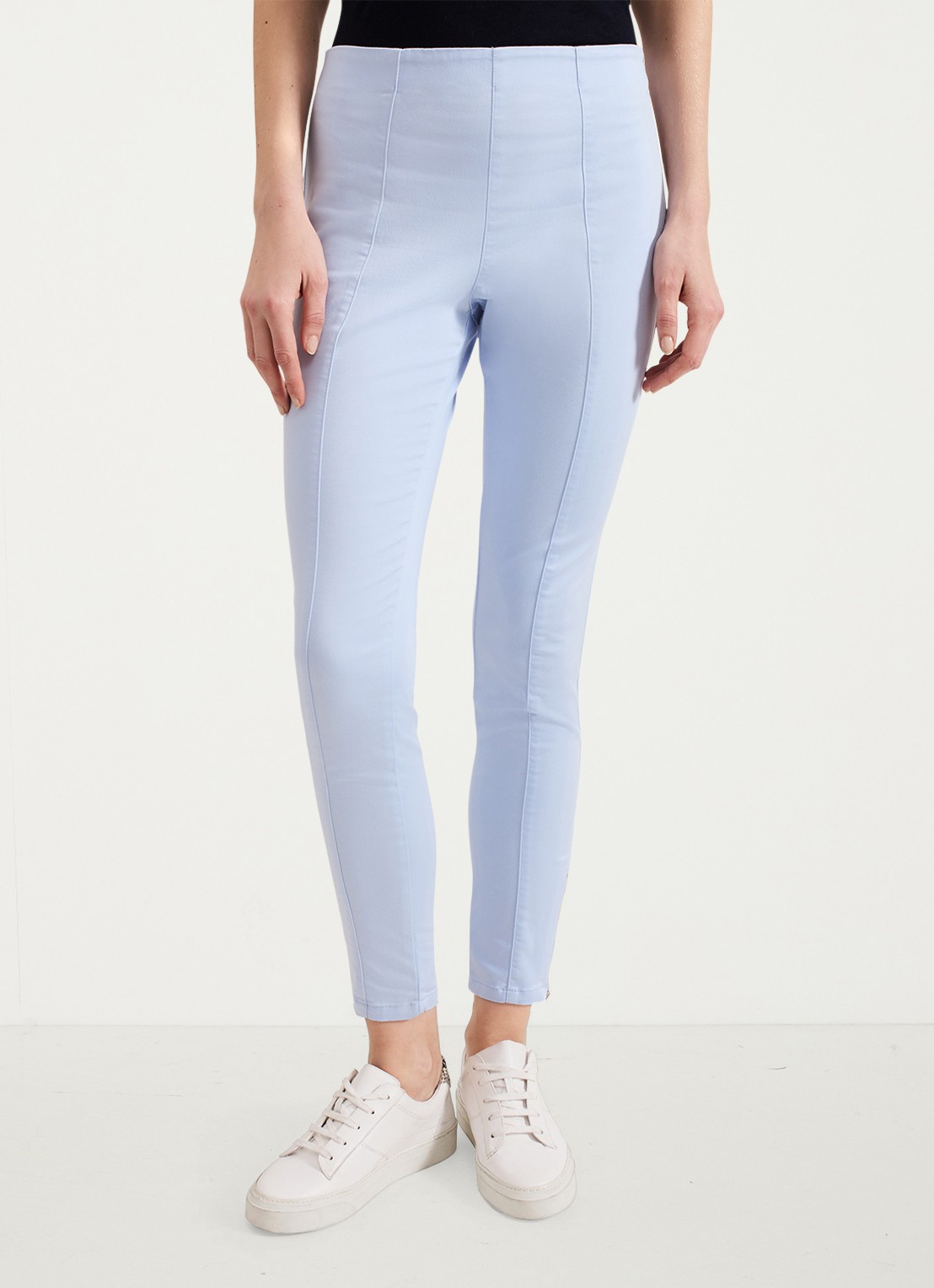 Phase Eight Amina high waist cropped skinny fit broek met ritssluiting - detail 4 lichtblauw