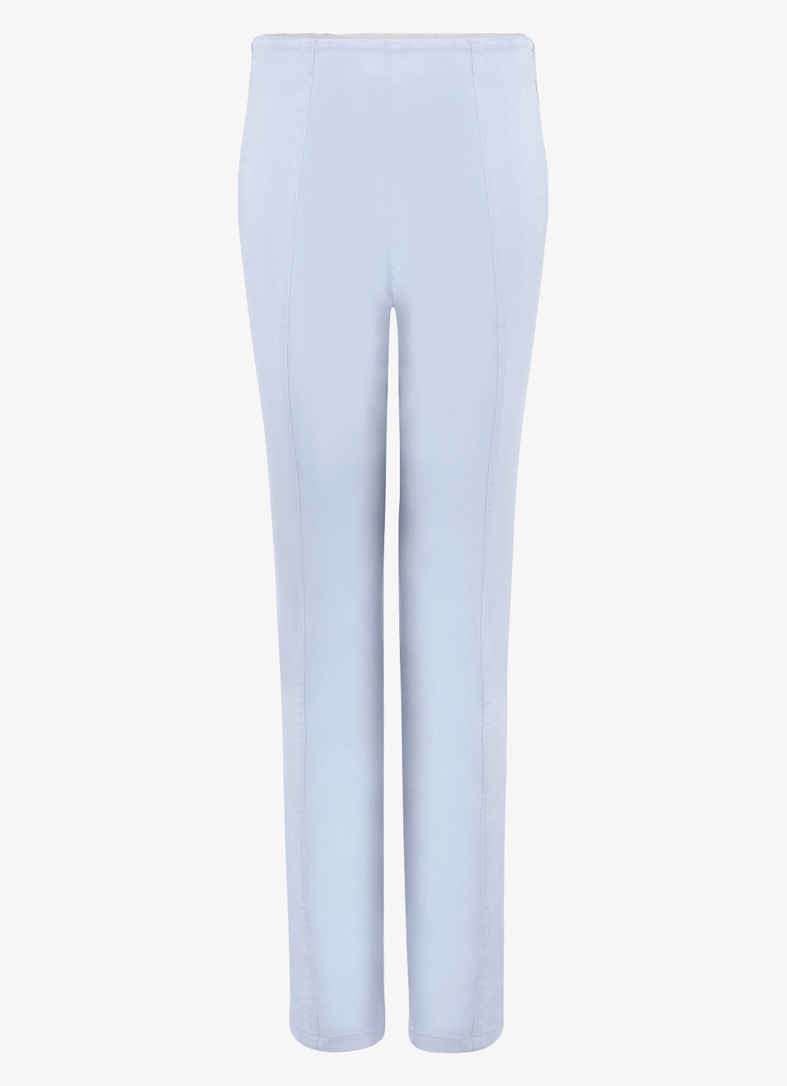 Phase Eight Amina high waist cropped skinny fit broek met ritssluiting - voorkant 2 lichtblauw