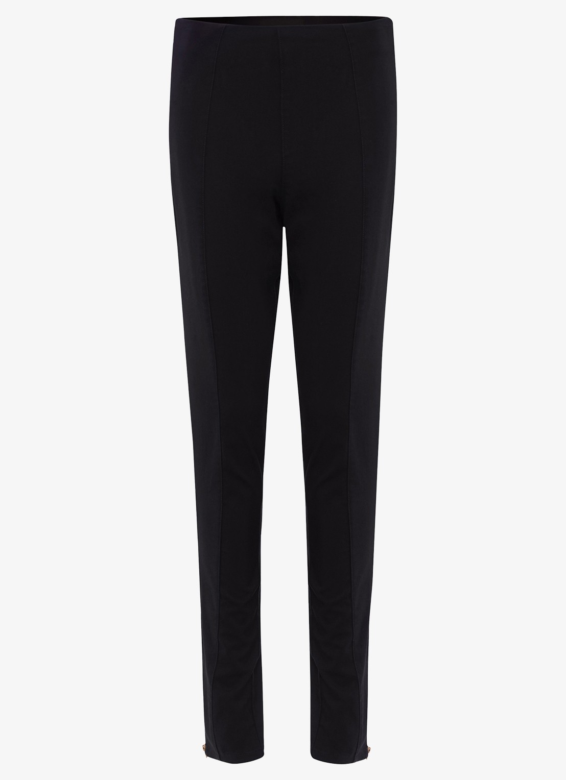 Phase Eight Amina mid waist cropped skinny fit broek persplooi - voorkant 3 zwart