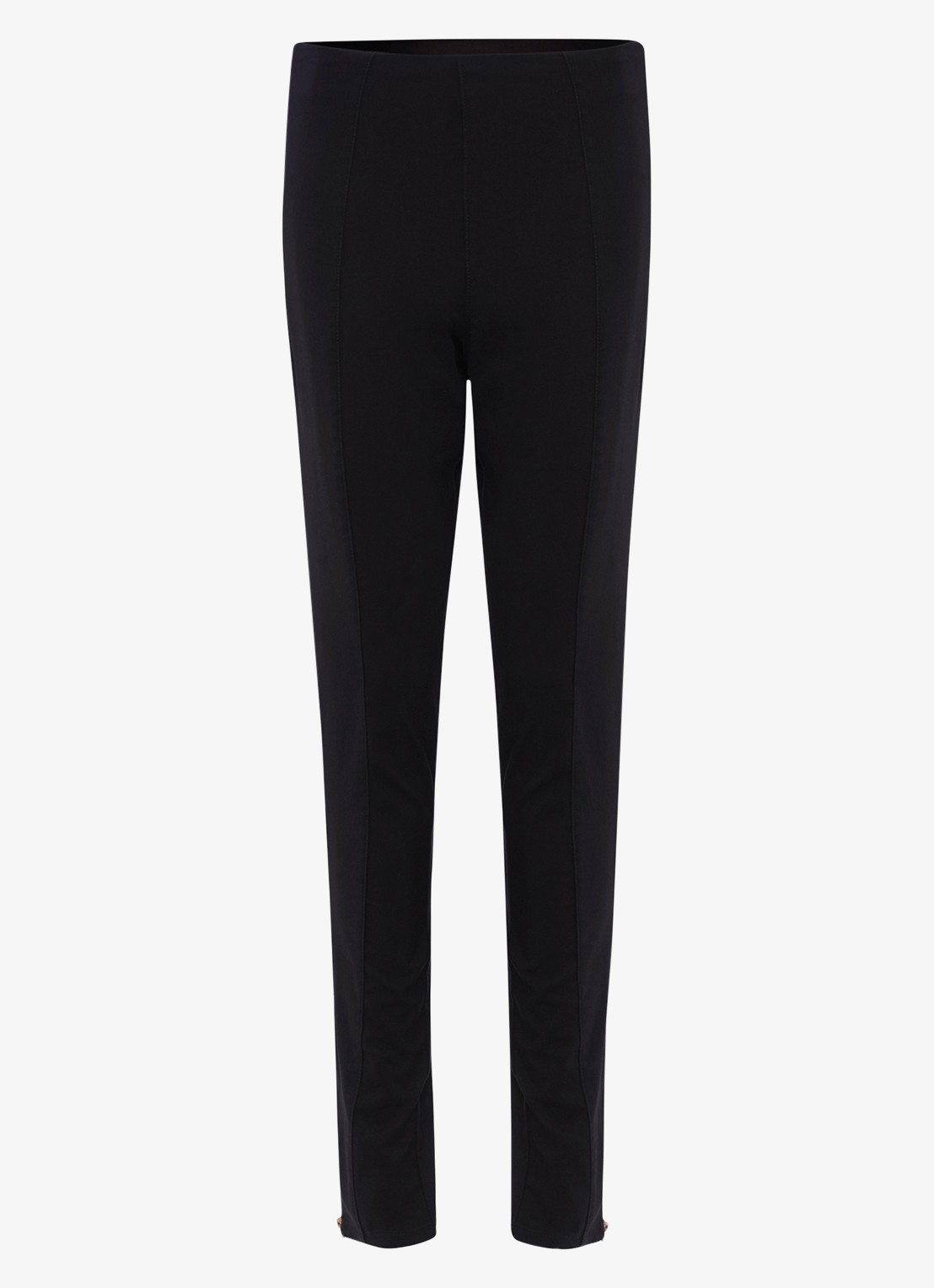 Phase Eight Amina mid waist cropped skinny fit broek persplooi - voorkant 5 zwart