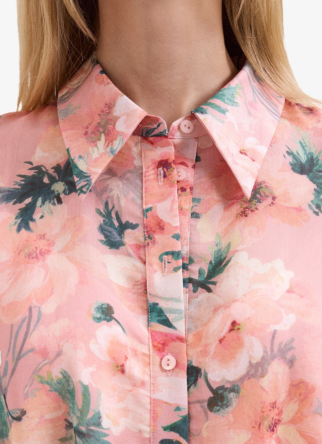Phase Eight Anabella midi jurk met bloemenprint - detail 6 oudroze