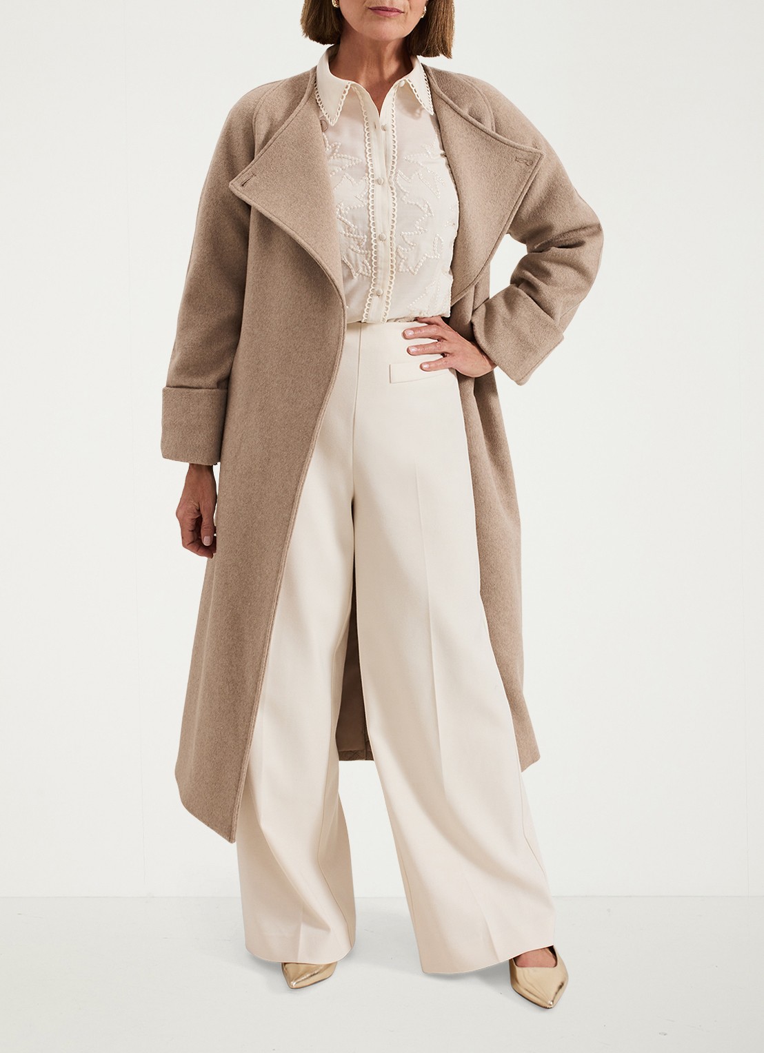 Phase Eight Aneira blouse met pailletten  - detail 7 gebroken wit