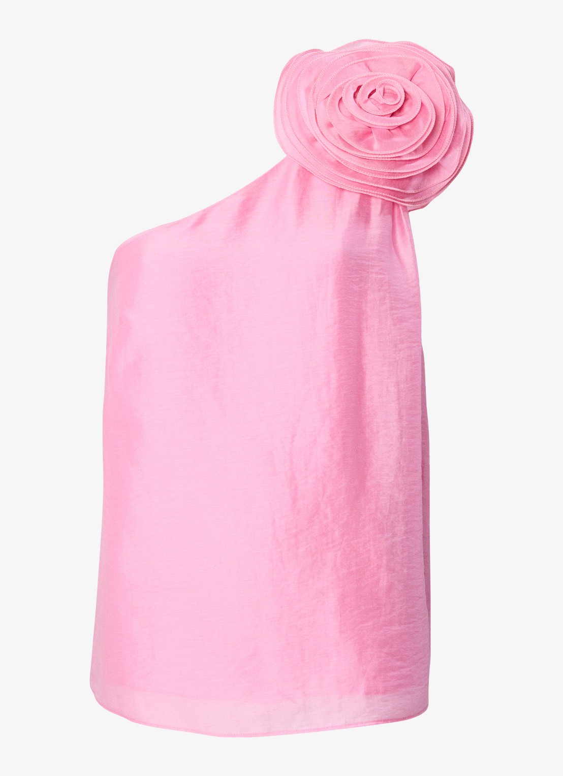 Phase Eight Angelina top in linnenblend met asymmetrische hals - voorkant roze