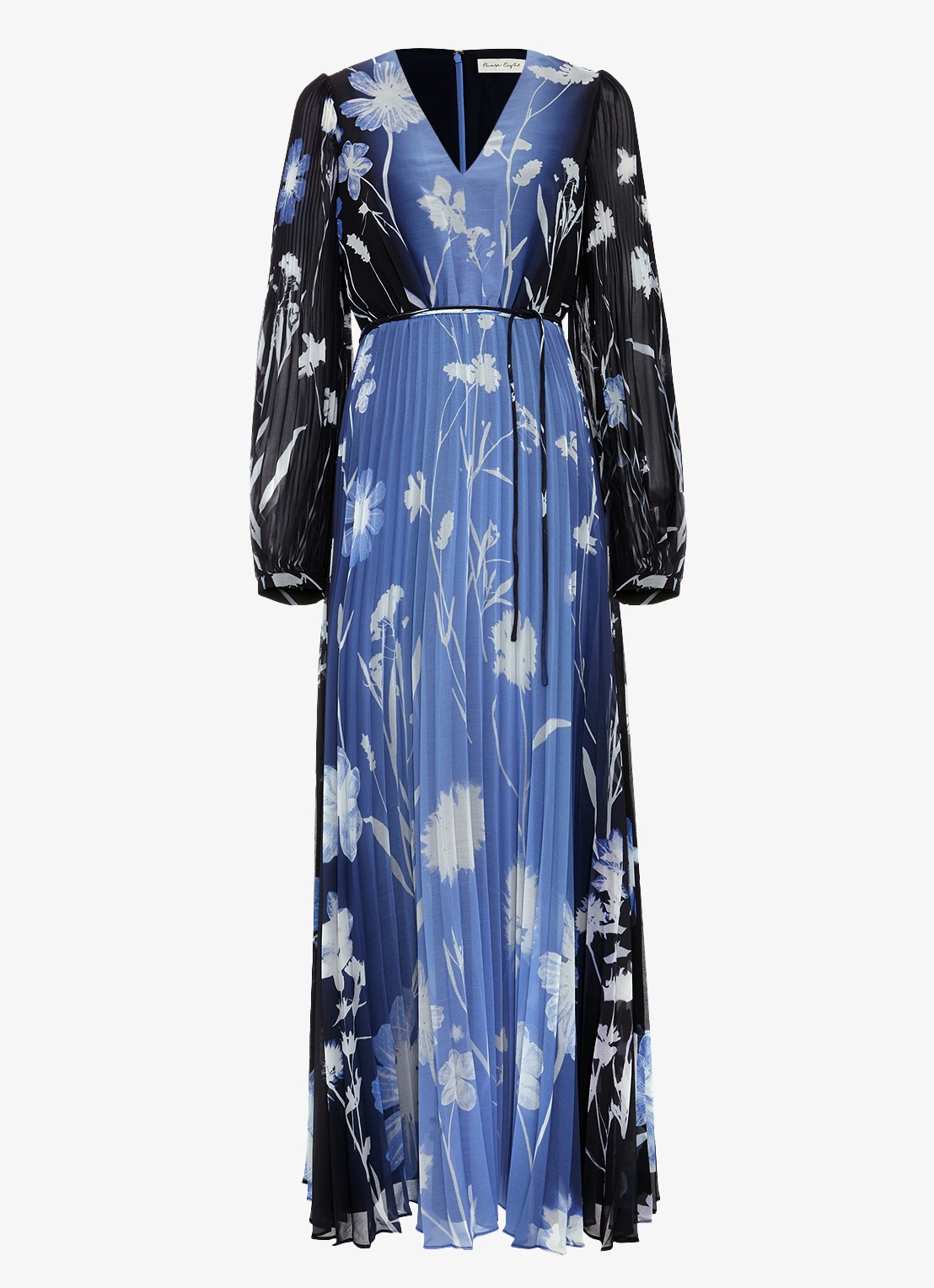 Phase Eight Annie maxi jurk met bloemenprint - voorkant 6 donkerblauw