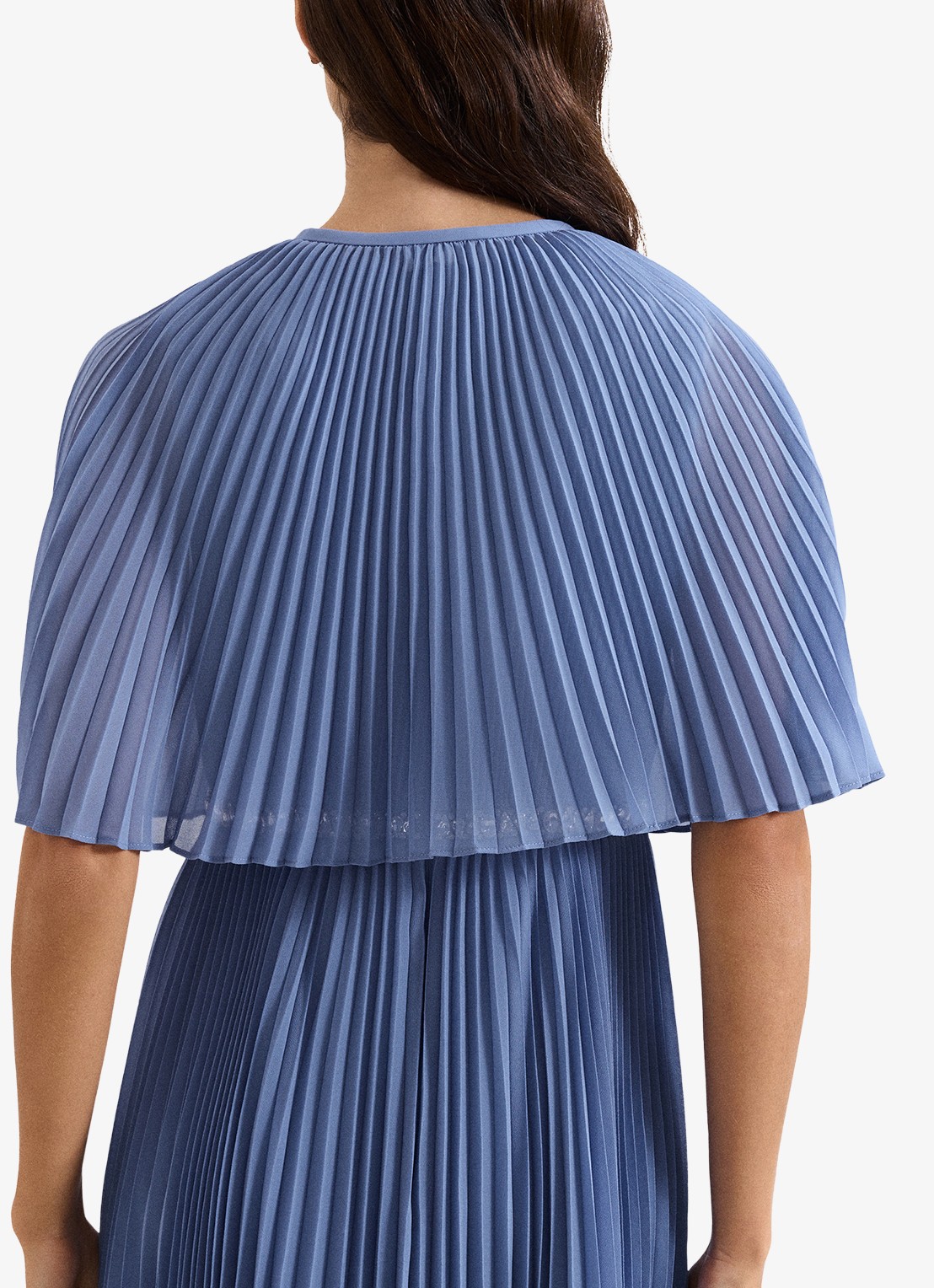 Phase Eight Anora bolero met plooien - achterkant 5 donkerblauw
