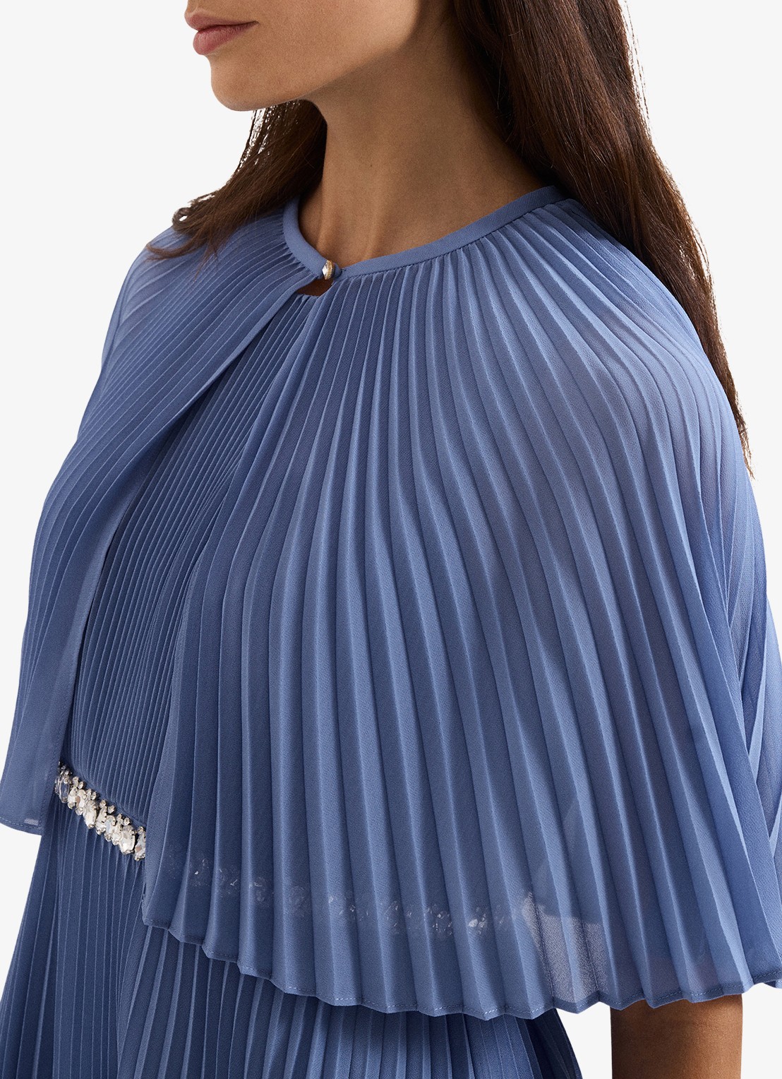 Phase Eight Anora bolero met plooien - detail 2 donkerblauw
