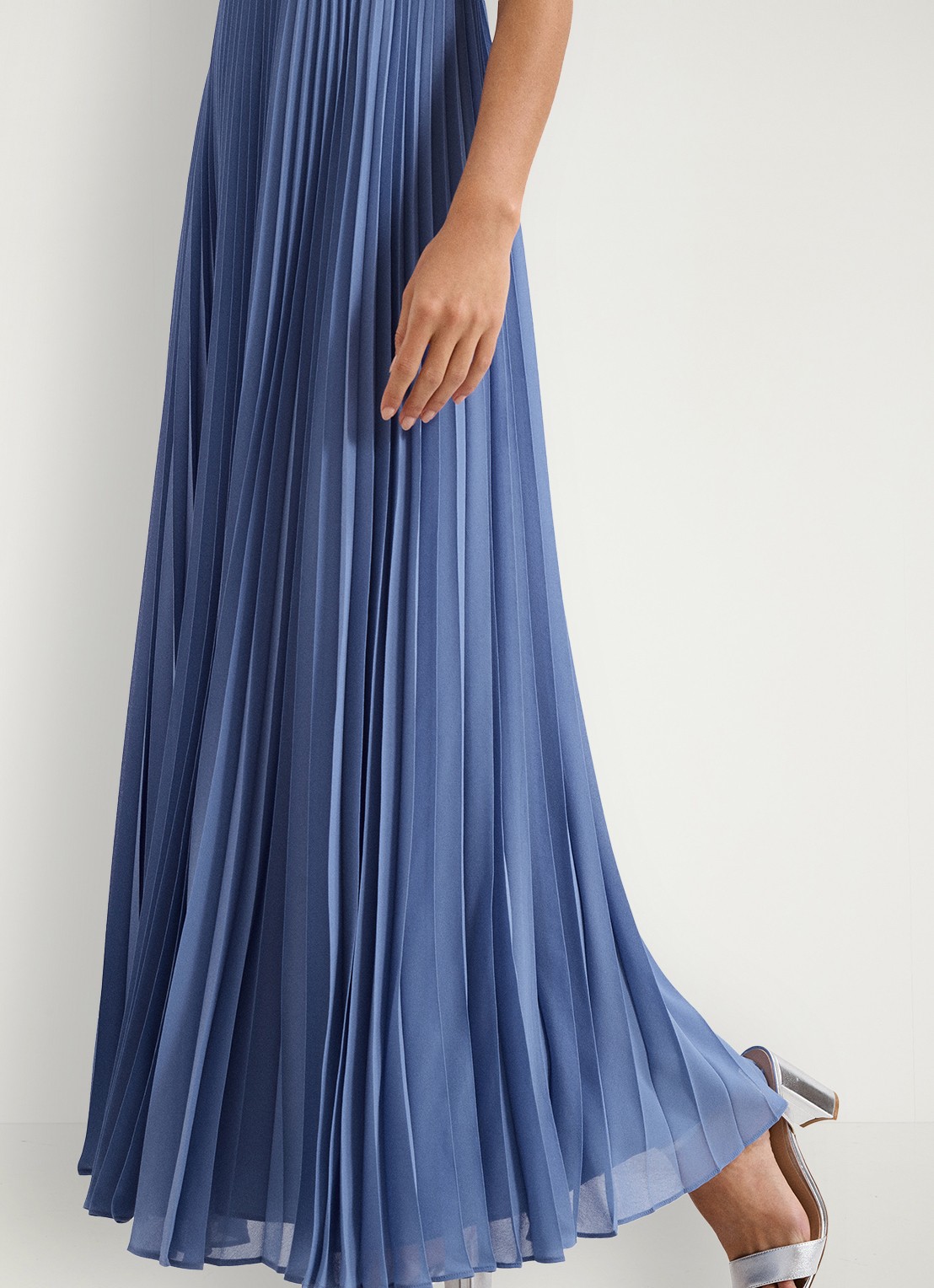 Phase Eight Anora midi jurk met plooien - detail 6 blauw