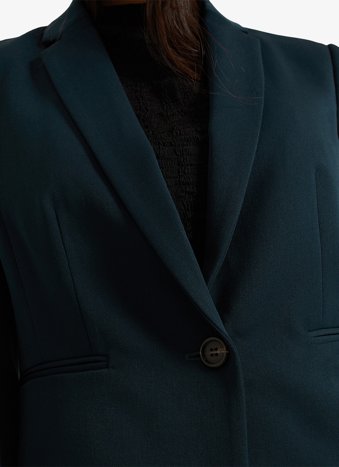 Phase Eight Arabella cropped blazer met paspelzakken - detail 7 groen