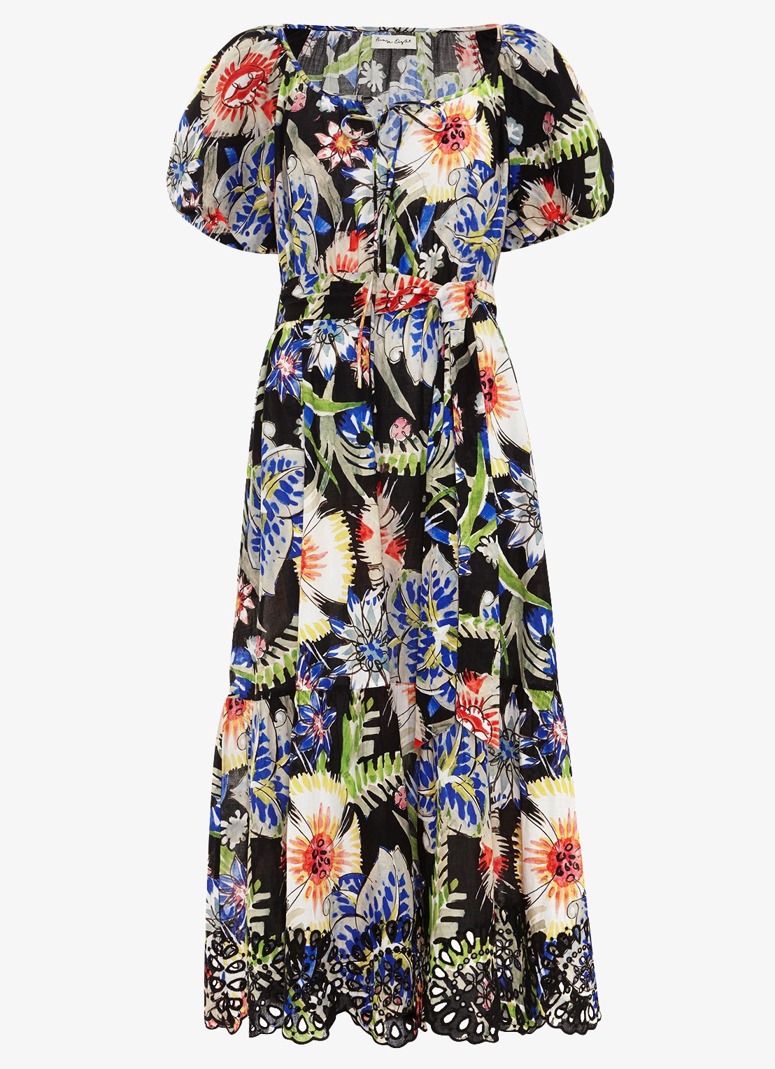 Phase Eight Asa Floral Dress - voorkant zwart