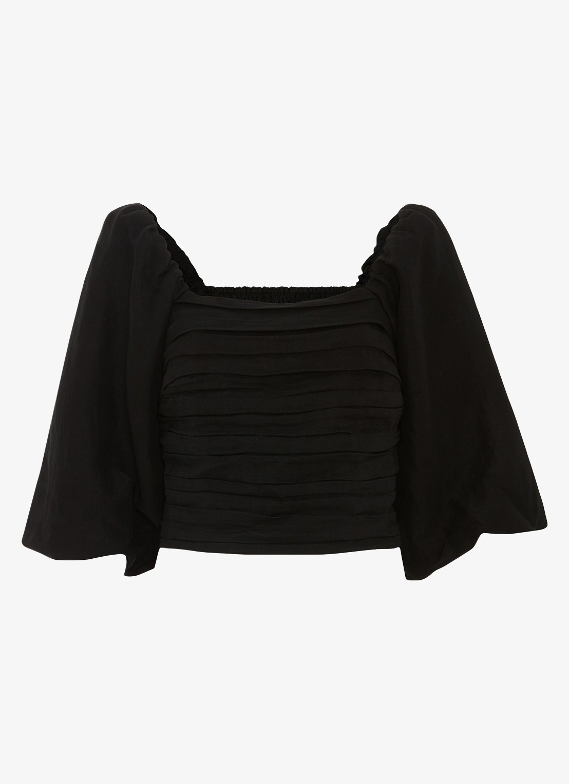 Phase Eight Asha top in linnenblend - voorkant 2 zwart