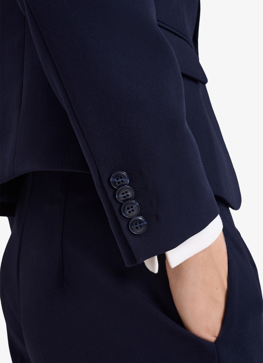 Phase Eight Aubrie blazer met klepzakken - detail 4 donkerblauw