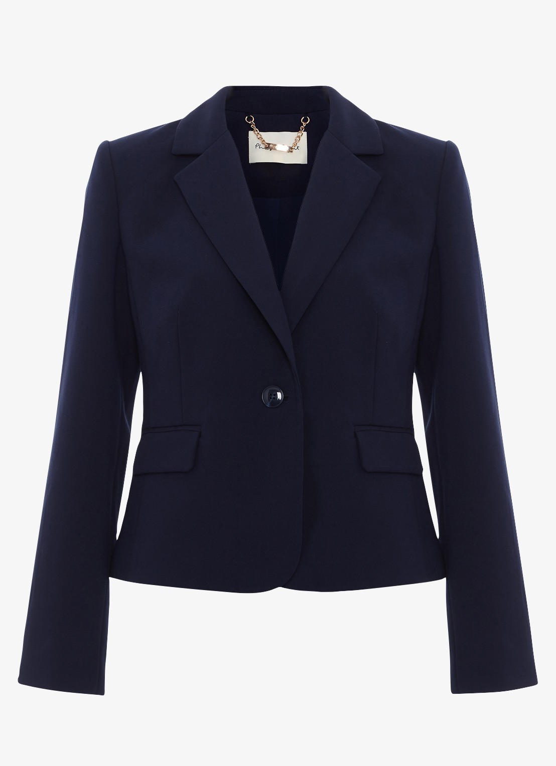 Phase Eight Aubrie blazer met klepzakken - voorkant 7 donkerblauw