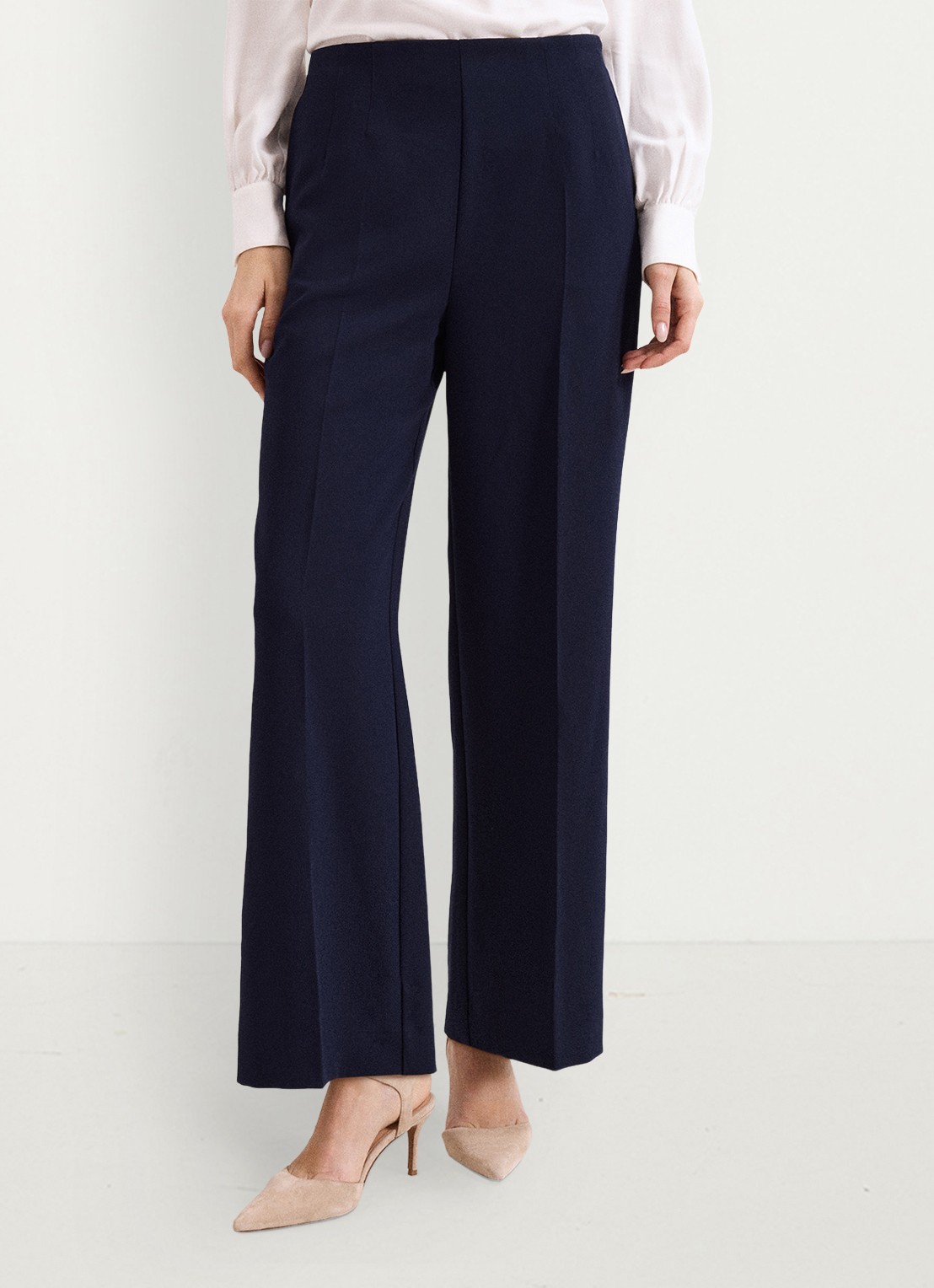 Phase Eight Aubrie high waist loose fit pantalon met steekzakken - detail 4 donkerblauw