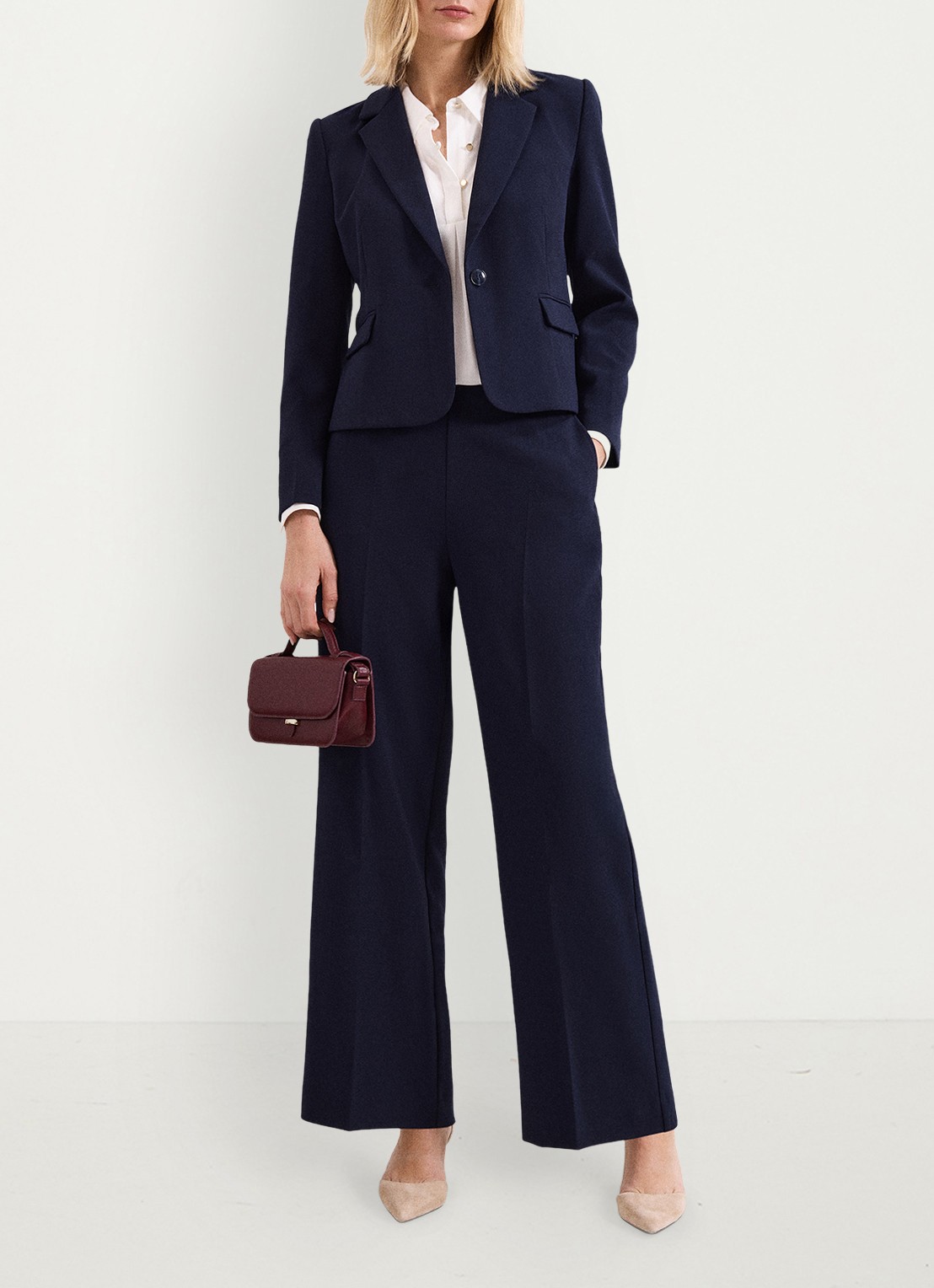 Phase Eight Aubrie high waist loose fit pantalon met steekzakken - detail 7 donkerblauw