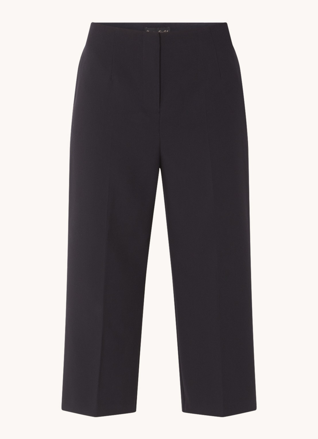 Phase Eight Aubrielle high waist cropped loose fit pantalon met steekzakken - voorkant 2 donkerblauw