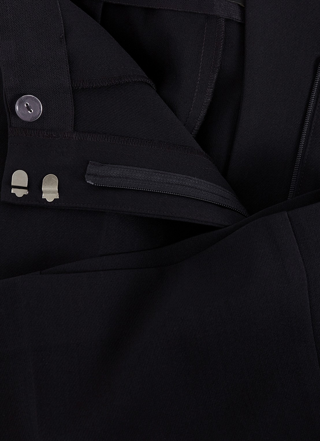 Phase Eight Aubrielle high waist wide fit culotte met steekzakken - detail 4 zwart
