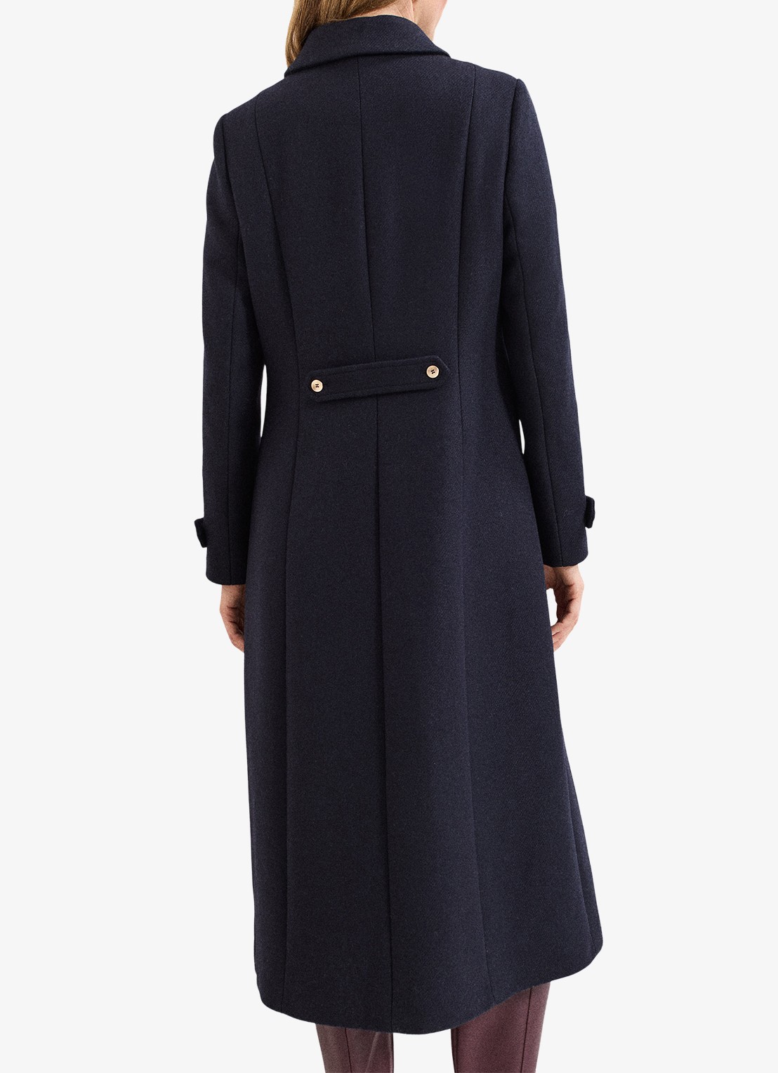Phase Eight Aurelie mantel met klepzakken - achterkant 3 donkerblauw