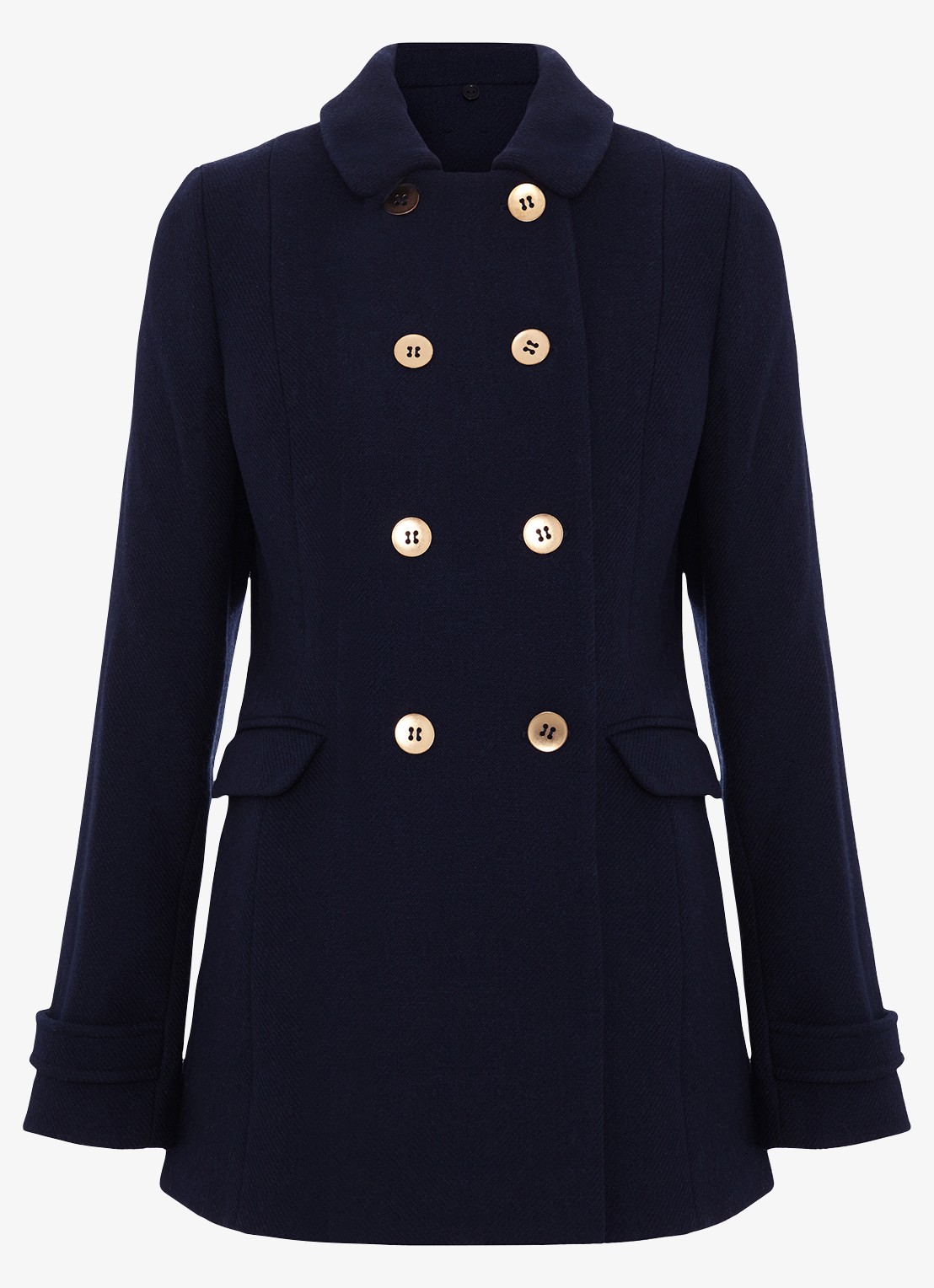 Phase Eight Aurelie Wool Peacoat - voorkant 2 donkerblauw